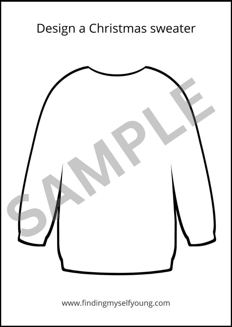 Printable Christmas Sweater Template