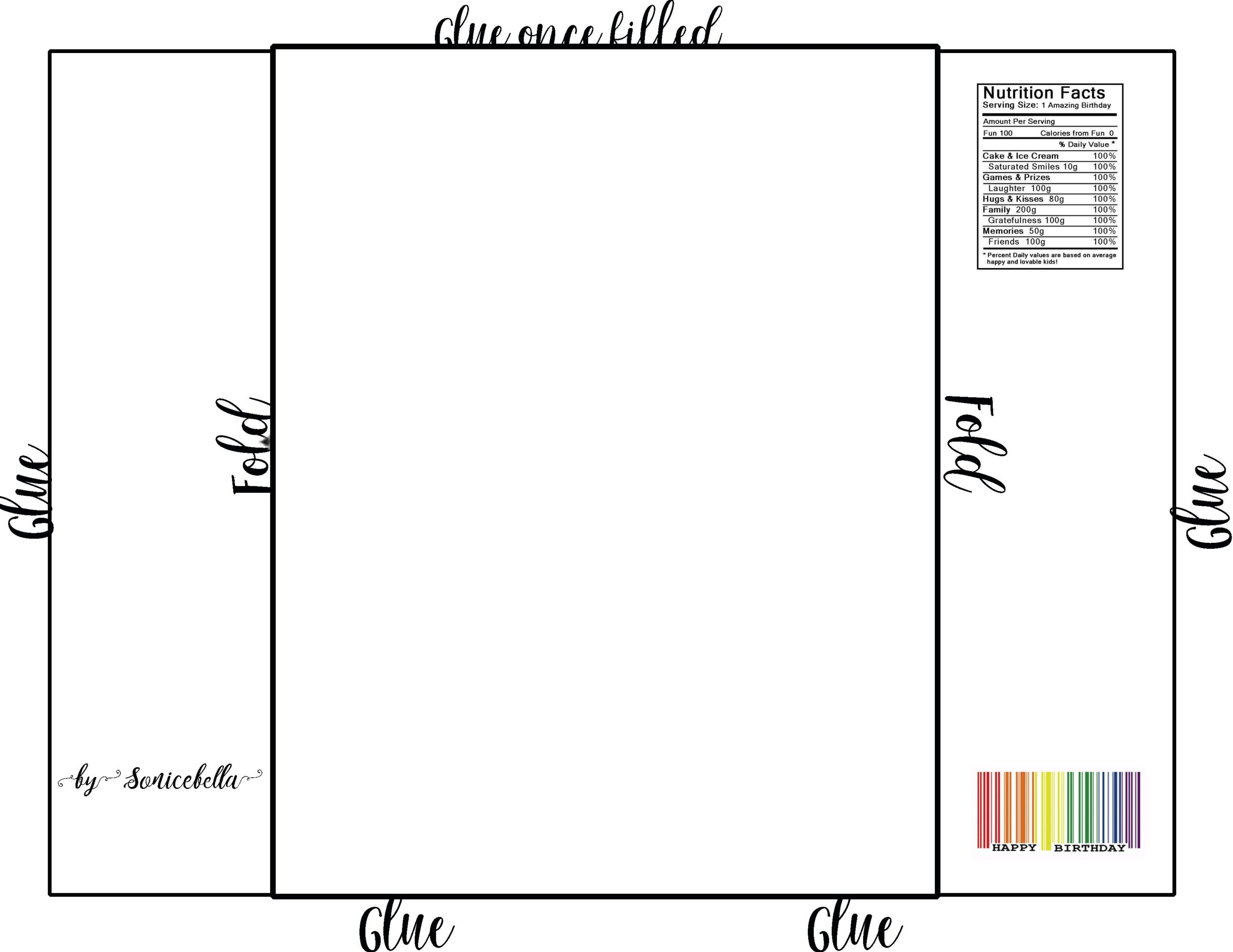 Unicorn Chip Bag Template Free Download