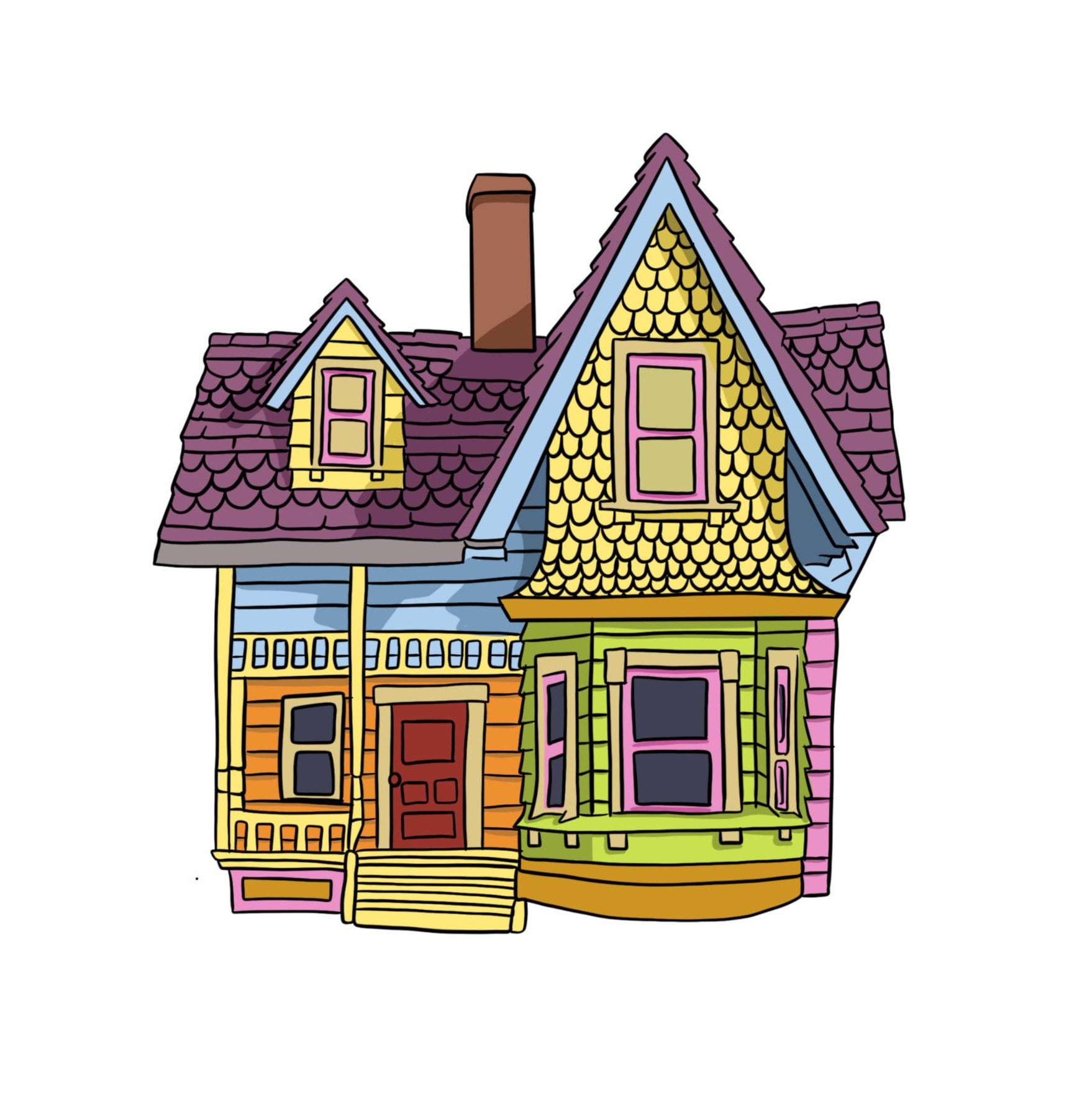 Printable Up House Template