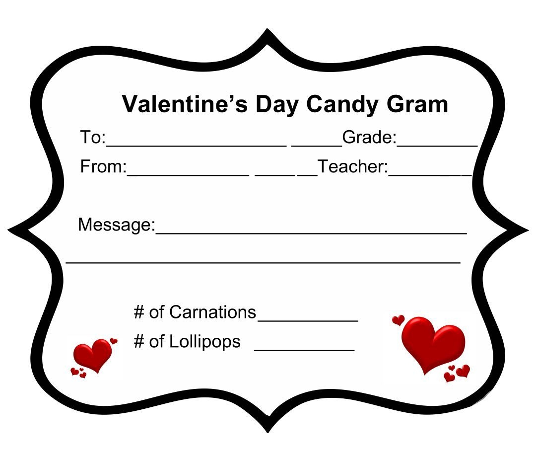 Valentine Candy Gram Fundraiser Candy Grams Valentines School Valentine Candy Grams