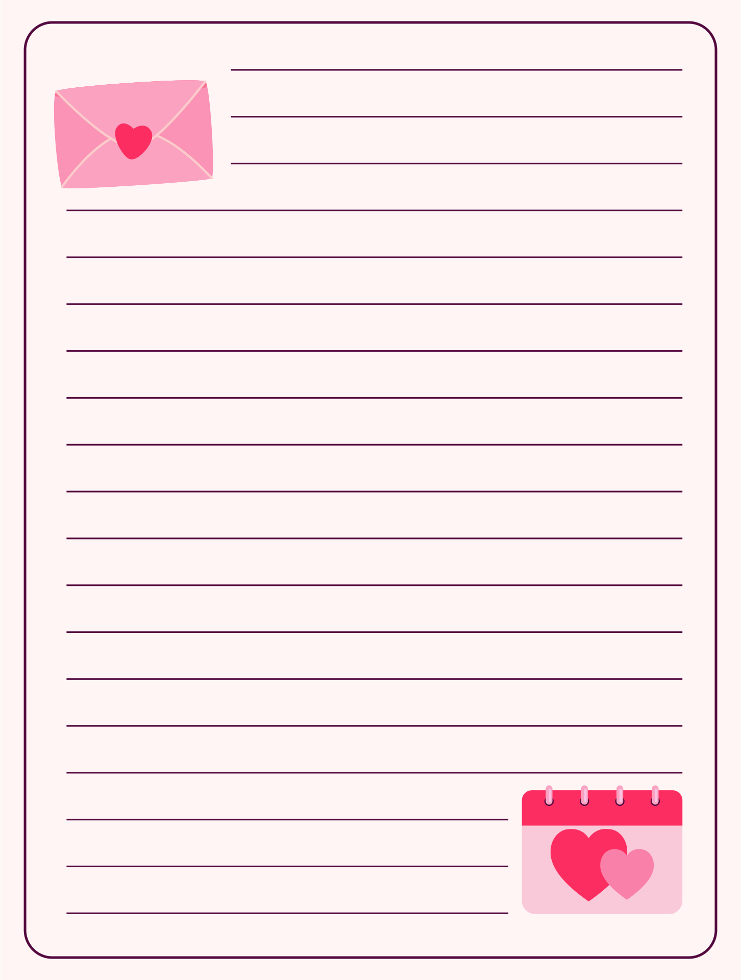 Valentine Letter Paper Valentines Letter Valentine s Day Letter Valentines Printables