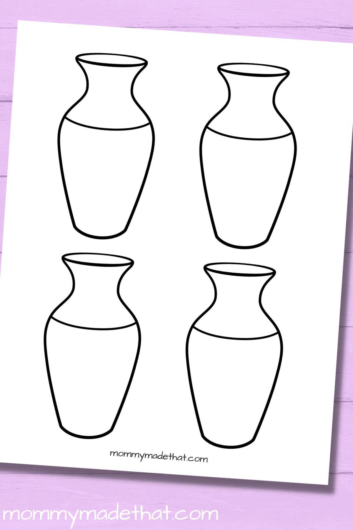 Free Printable Vase Template