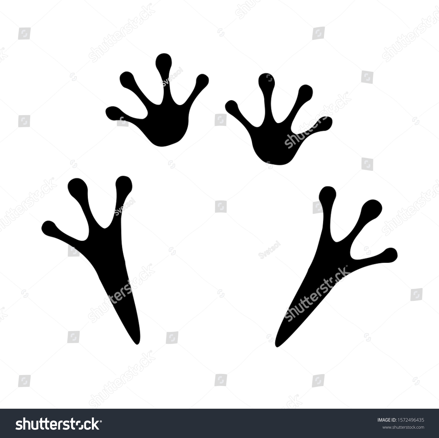 Printable Frog Feet Template