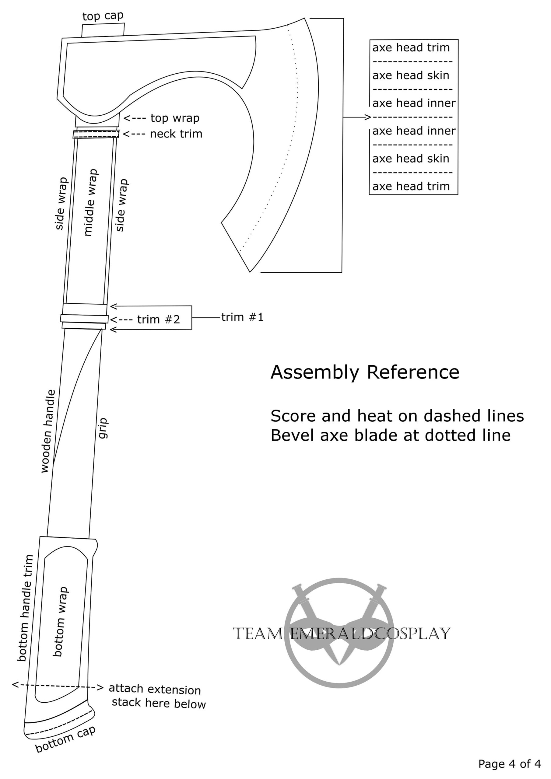 Viking Axe EVA Foam Template Etsy