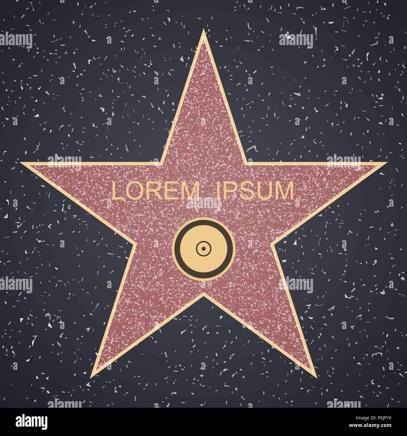 Walk Of Fame Star Blank Template On Granite Square Background Sign Of Personal Achievements Stock Vector Image Art Alamy