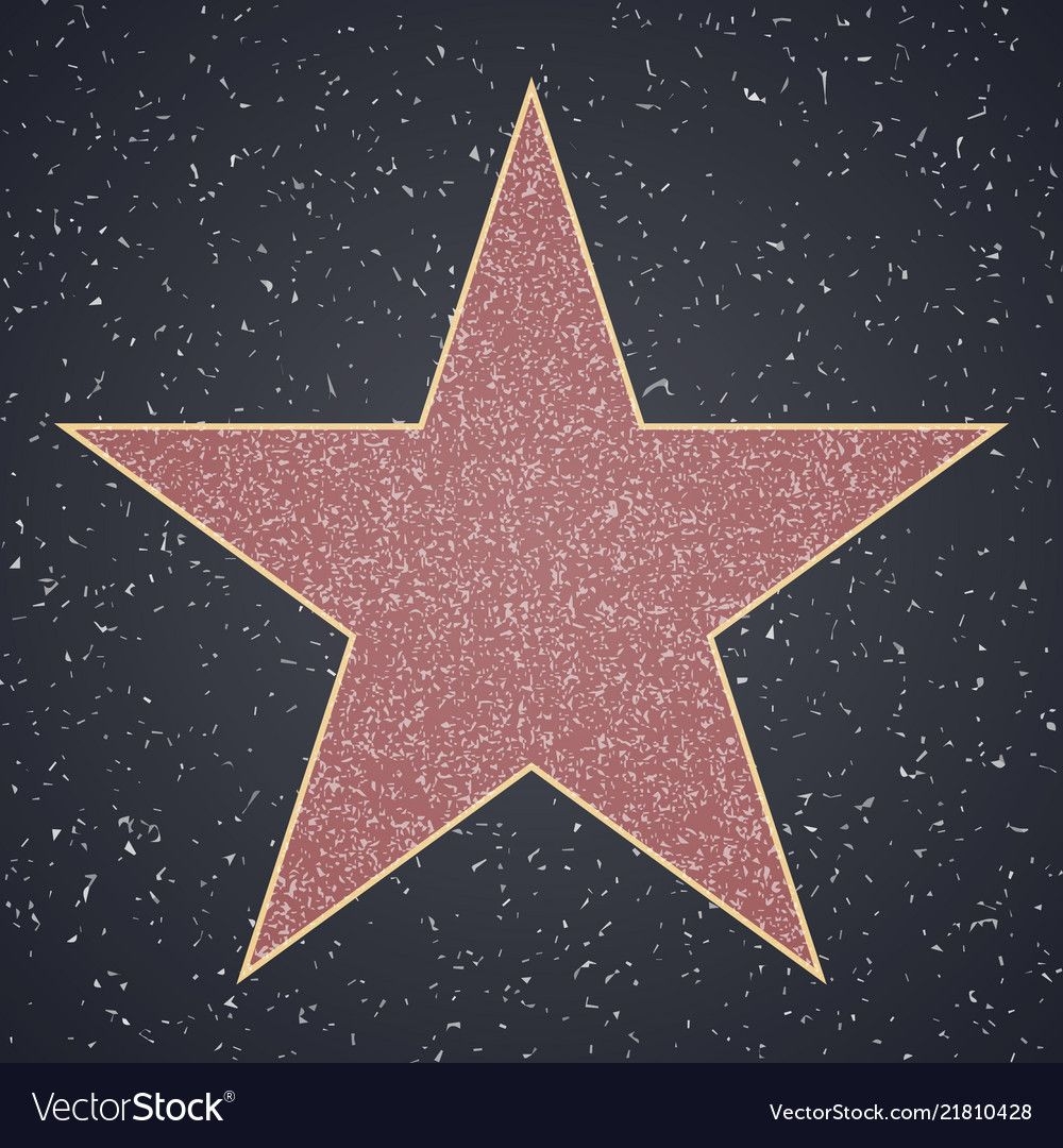 Walk Of Fame Star Blank Template Royalty Free Vector Image Star Template Hollywood Walk Of Fame Star Hollywood Walk Of Fame