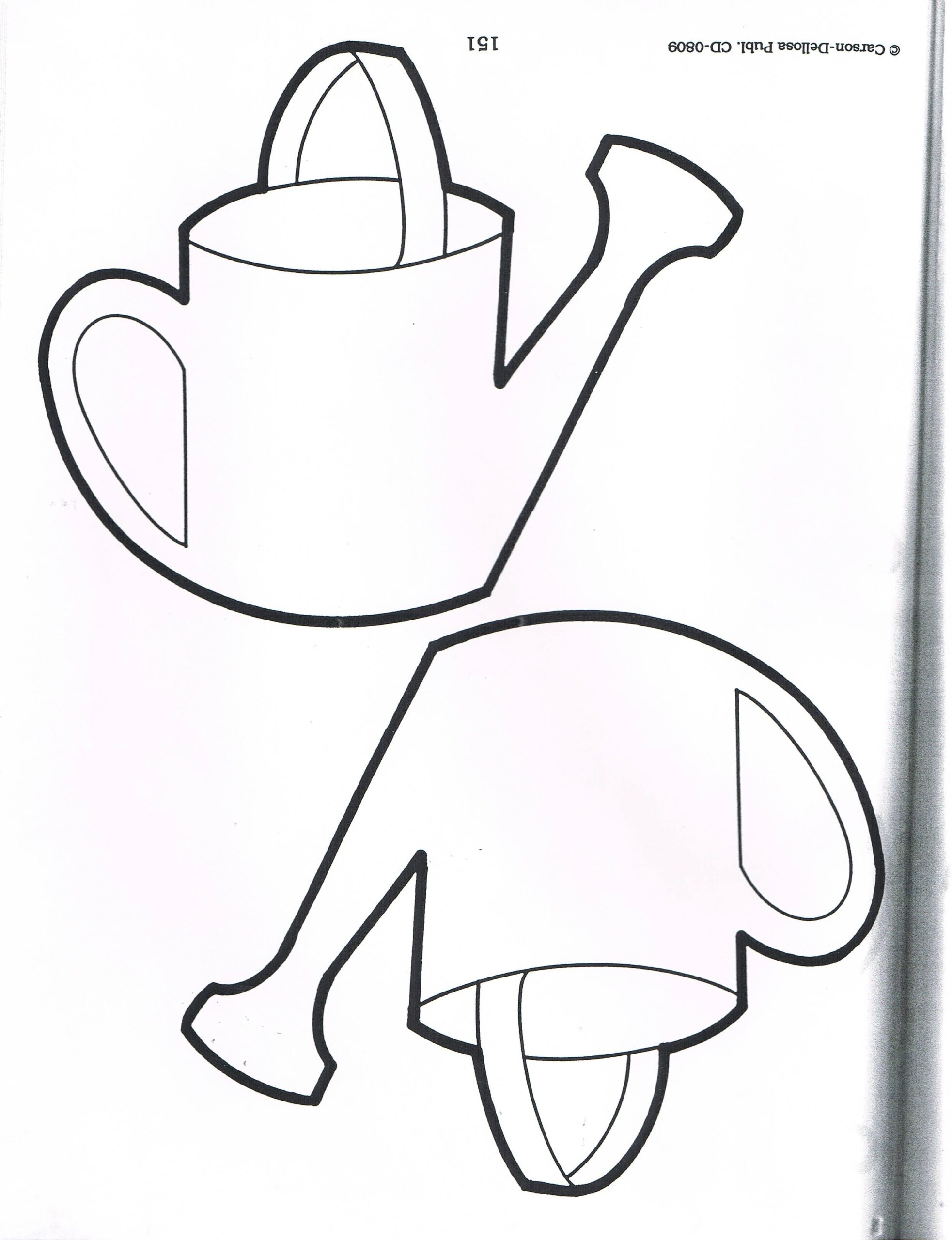 Watering Can Card Template Watering Can Art Activities For Kids