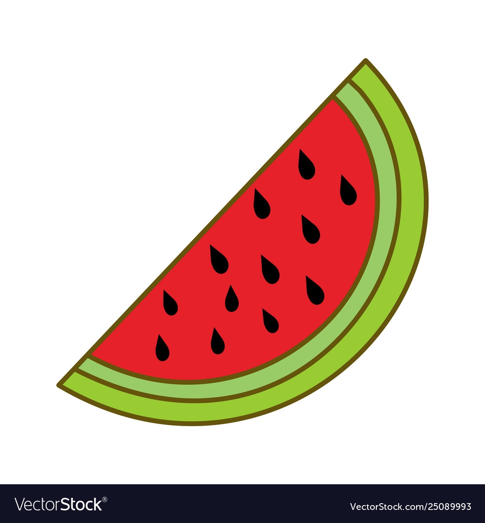 Watermelon Fruit Template Flat Royalty Free Vector Image