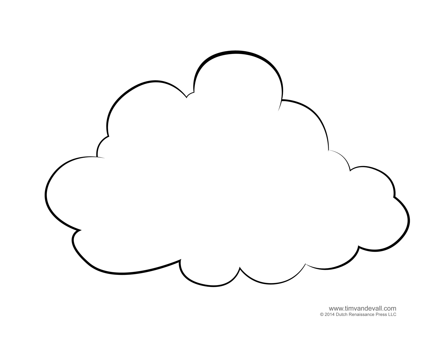 Cloud Template Free Printable