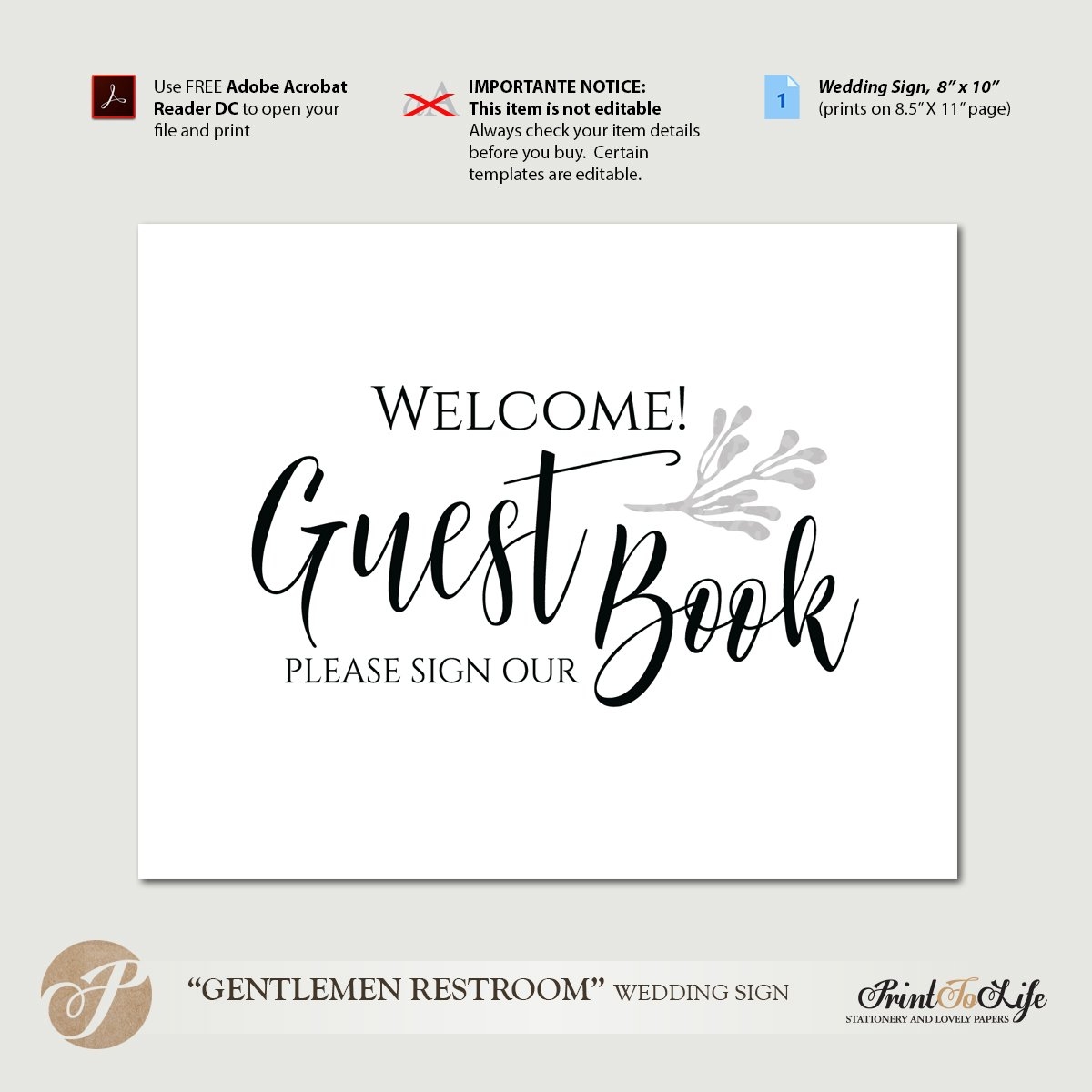 Free Printable Guest Book Sign Template