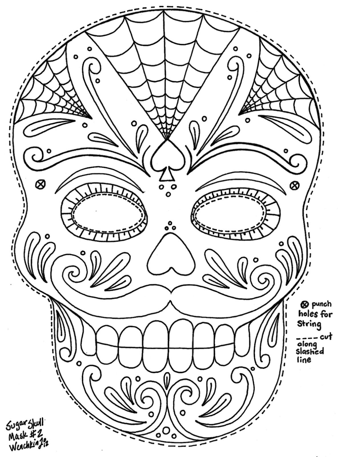 Sugar Skull Template Printable