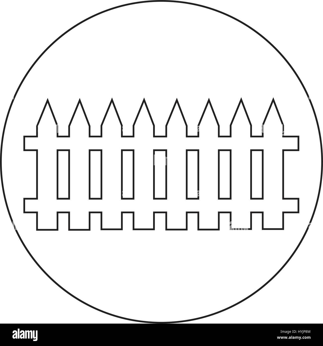 Printable White Picket Fence Template