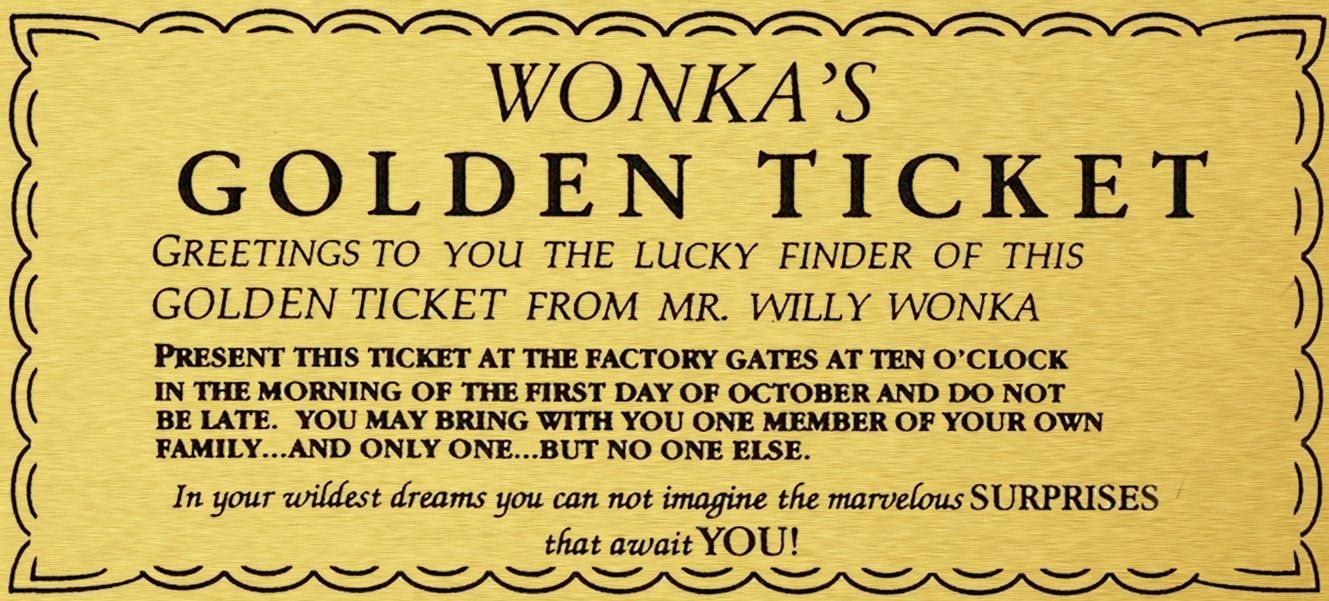 Printable Wonka Golden Ticket Template