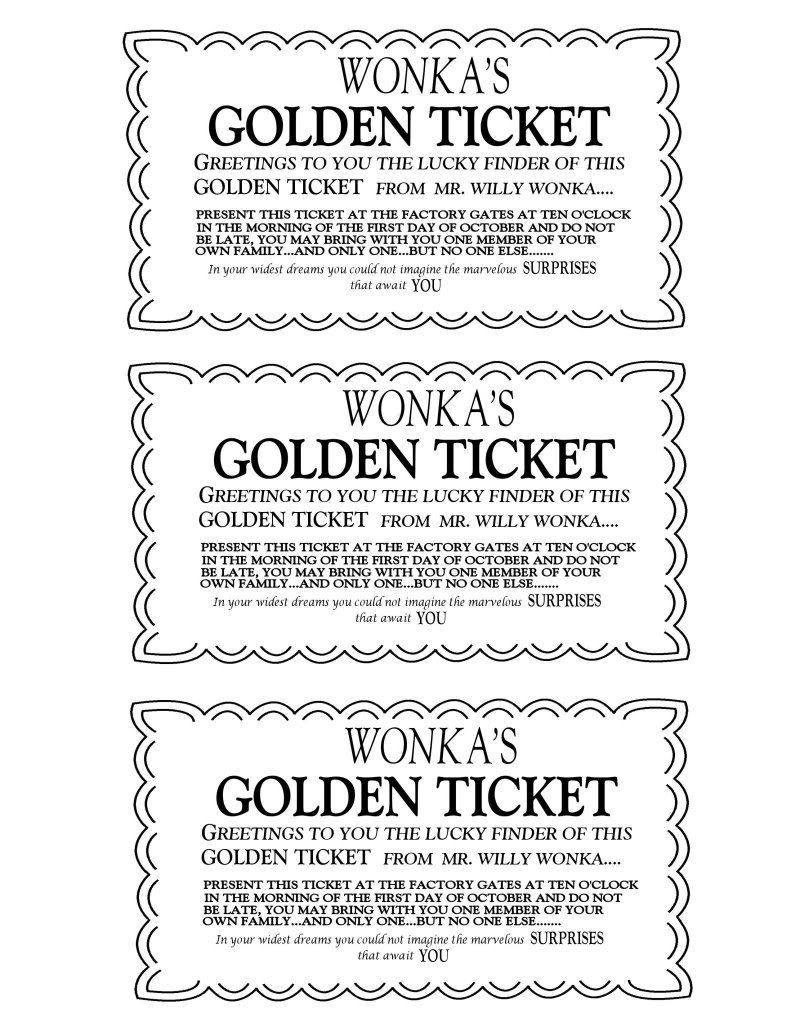 Willy Wonka Golden Ticket Original Help Willy Wonka Golden Ticket Template Willy Wonka Party