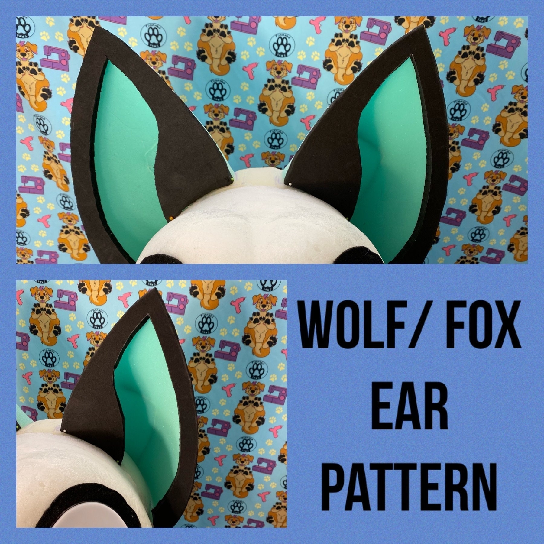 Wolf Fox Fursuit Ears Downloadable Pattern Etsy