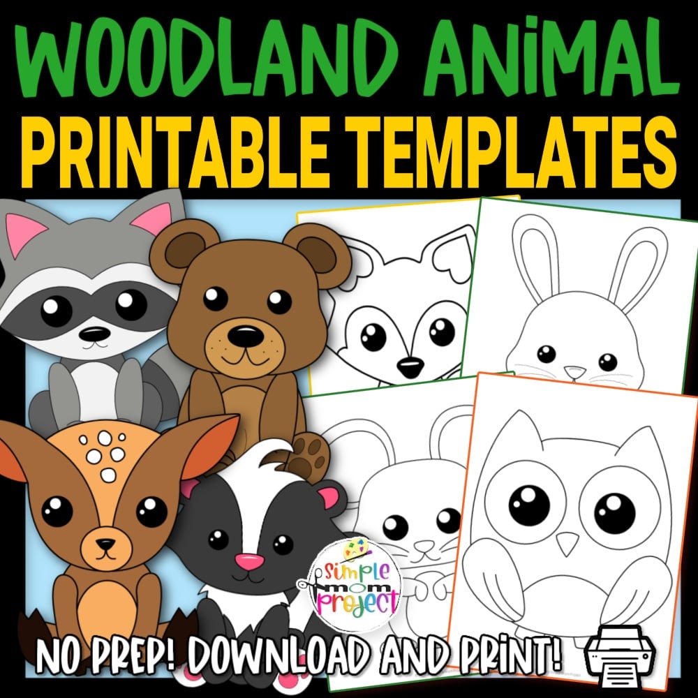 Woodland Animal Printable Templates Simple Mom Project Store