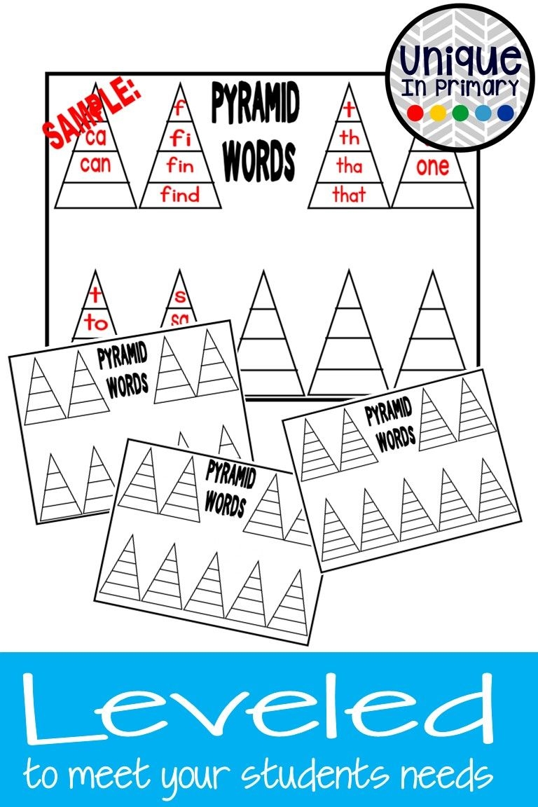 Printable Pyramid Spelling Template