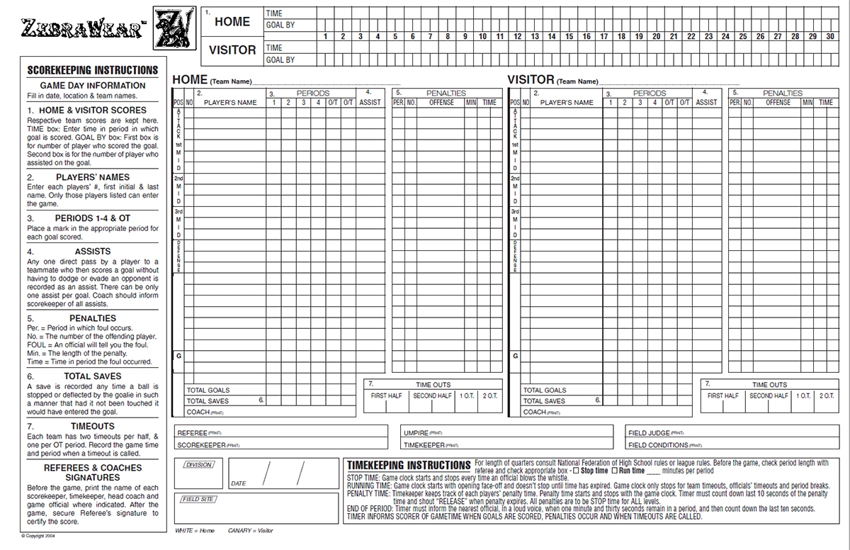 ZebraWear Game Cards And Sheets