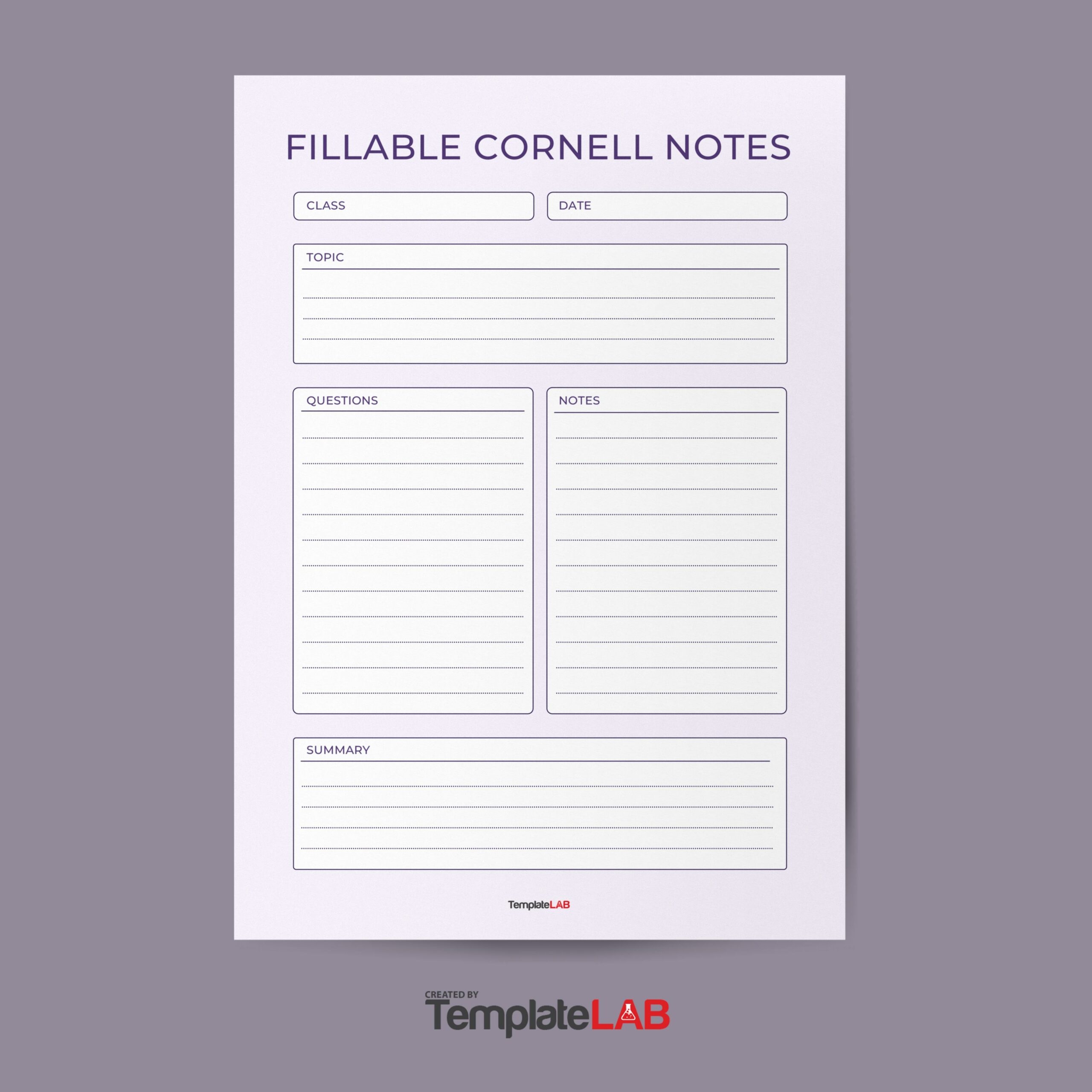 How To Do Cornell Notes On Word