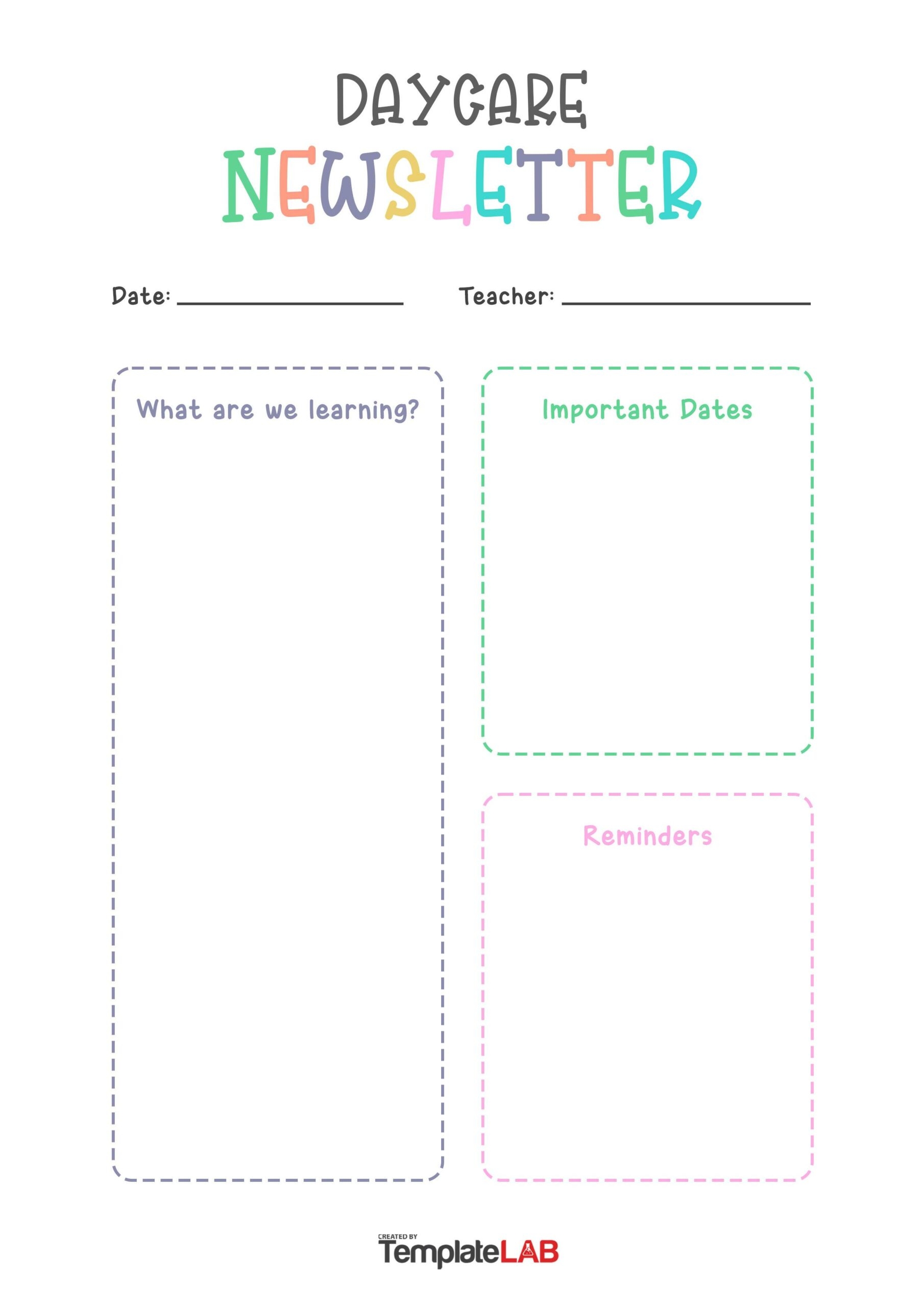 Downloadable Free Editable Preschool Newsletter Templates For Word