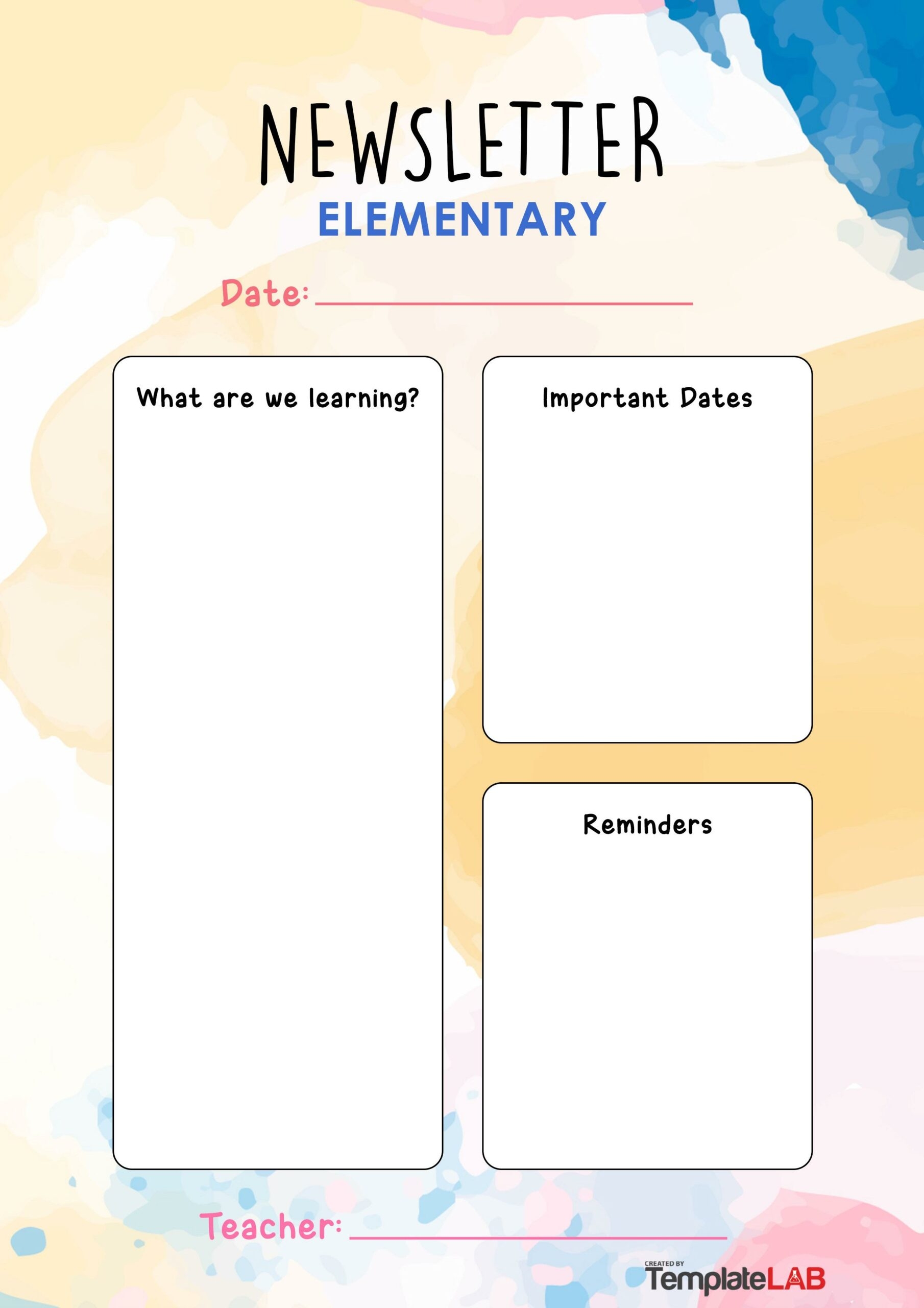 Downloadable Free Editable Preschool Newsletter Templates For Word