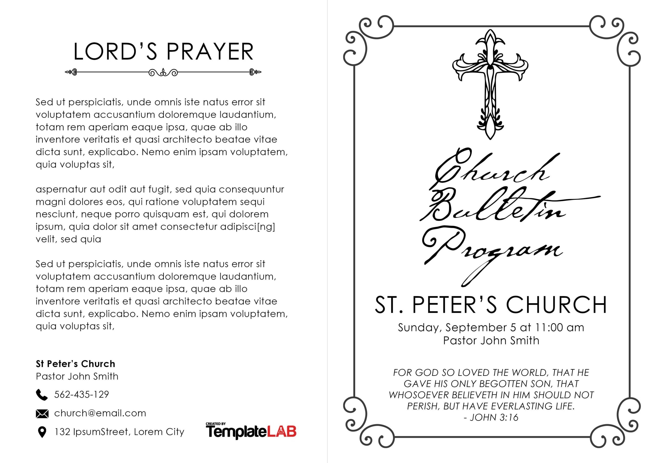 Church Bulletin Templates Free Download