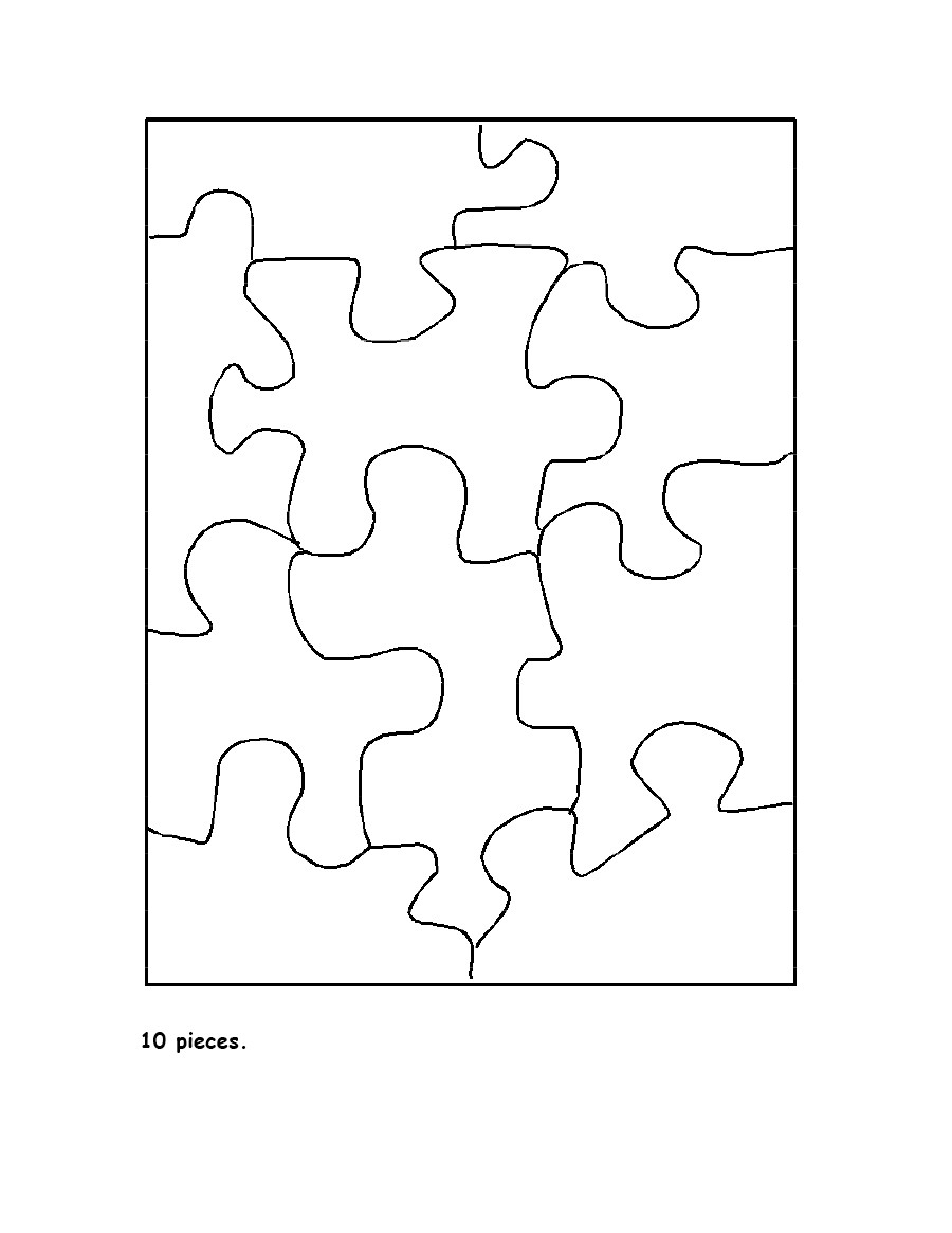 Printable 8 Piece Puzzle Template