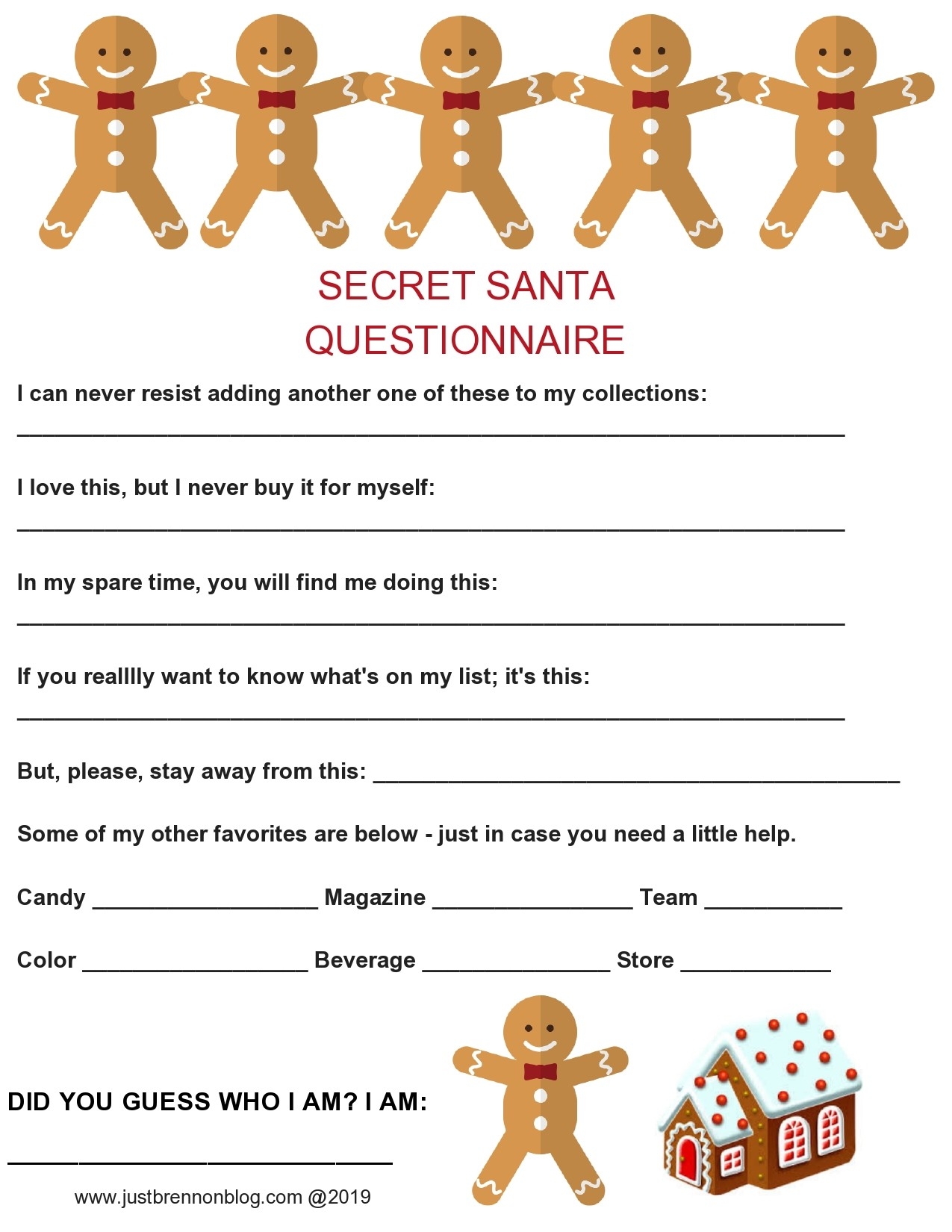 Secret Santa Form Pdf Free Download