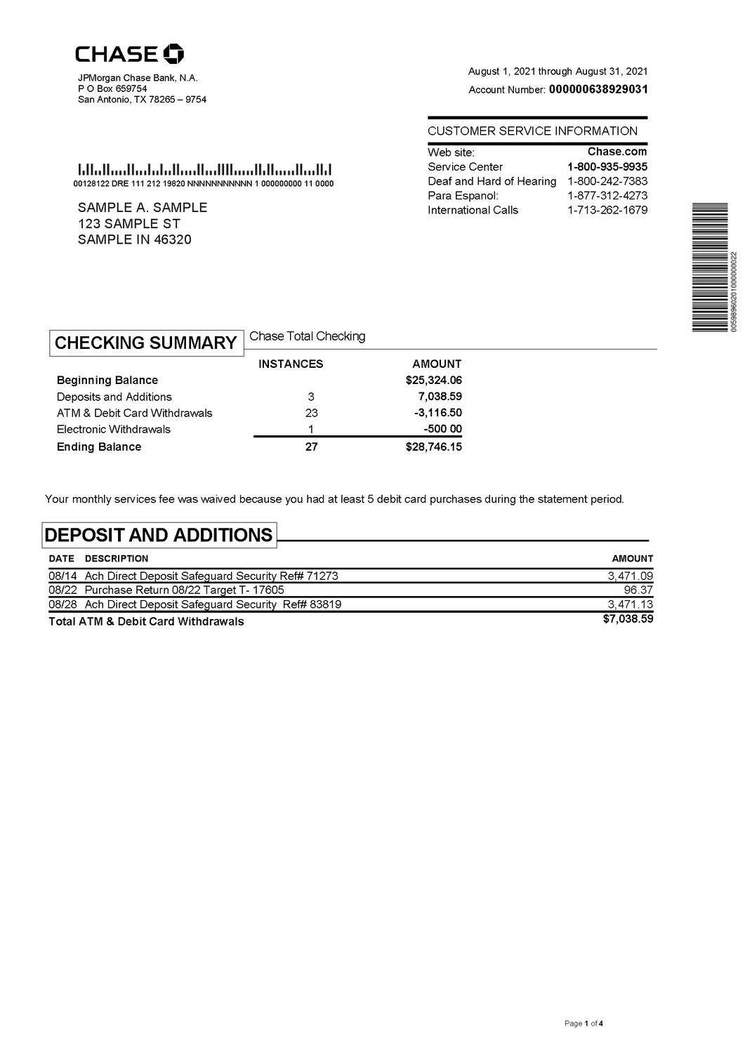 3 Month Bank Statement Pdf