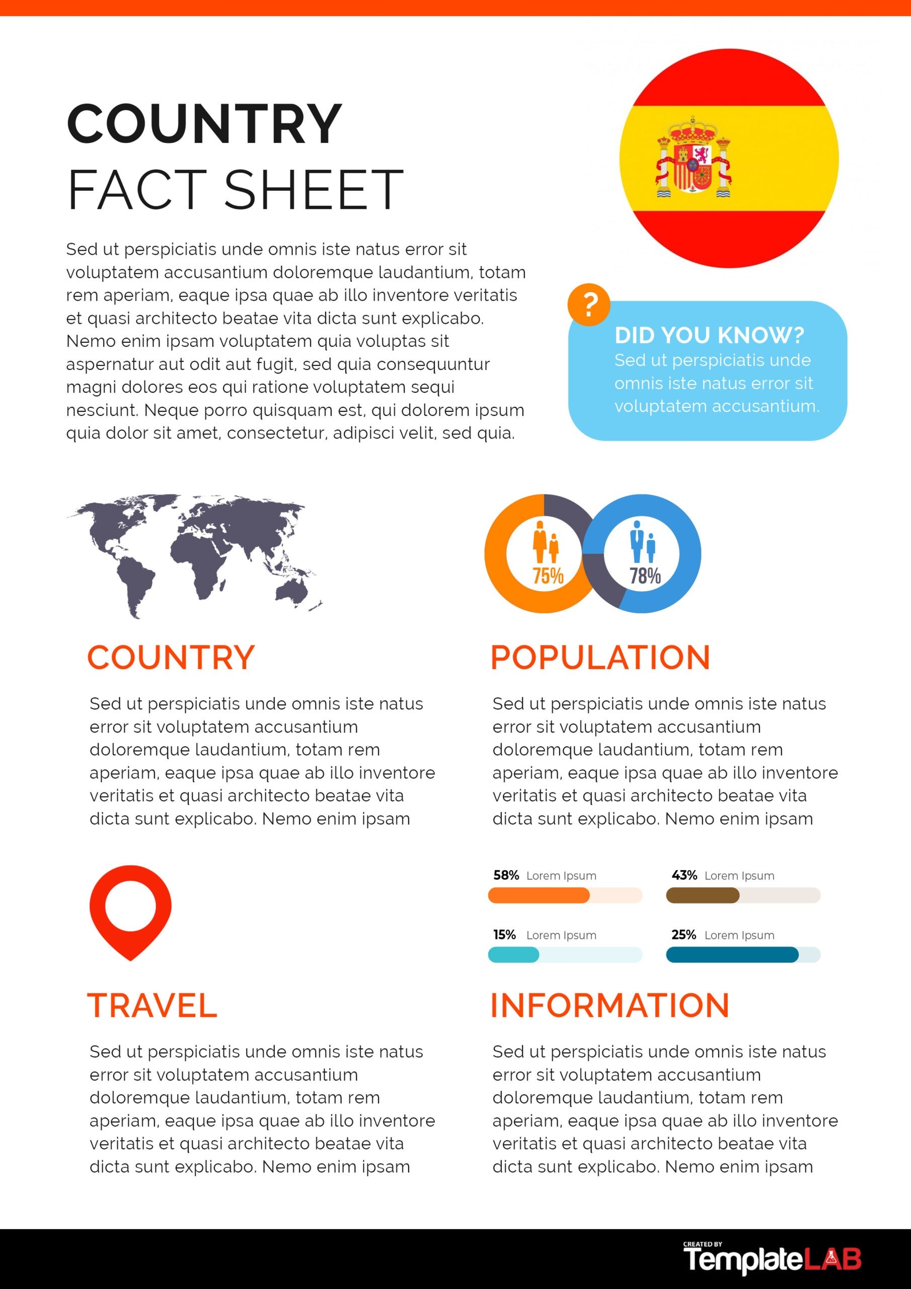 30 Beautiful Fact Sheet Templates Examples And Designs