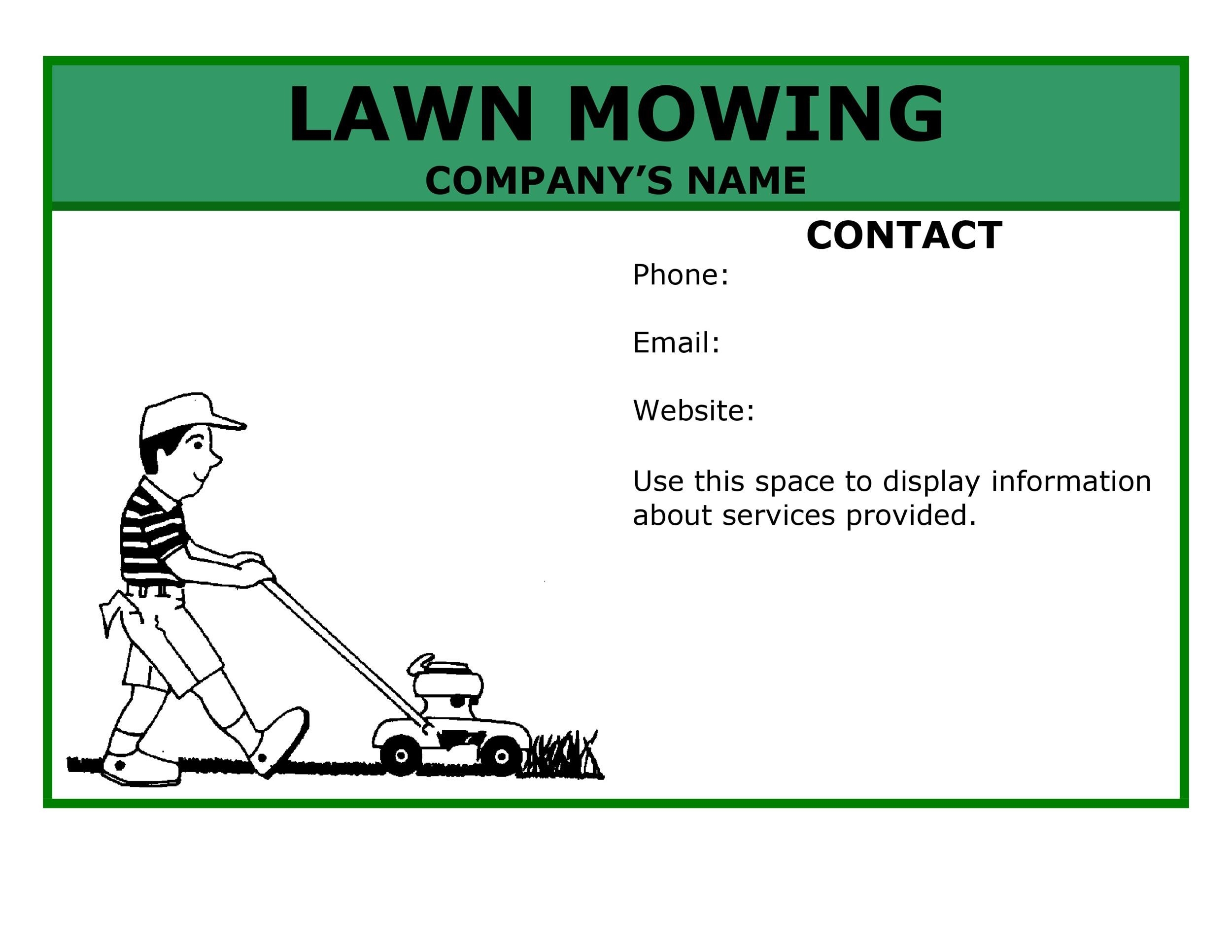 30 Free Lawn Care Flyer Templates Lawn Mower Flyers TemplateLab