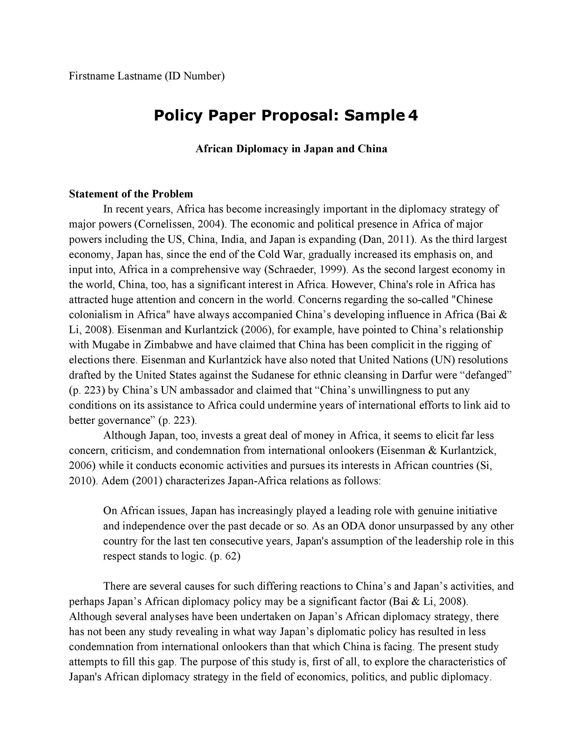 30 Professional Policy Proposal Templates Examples TemplateLab
