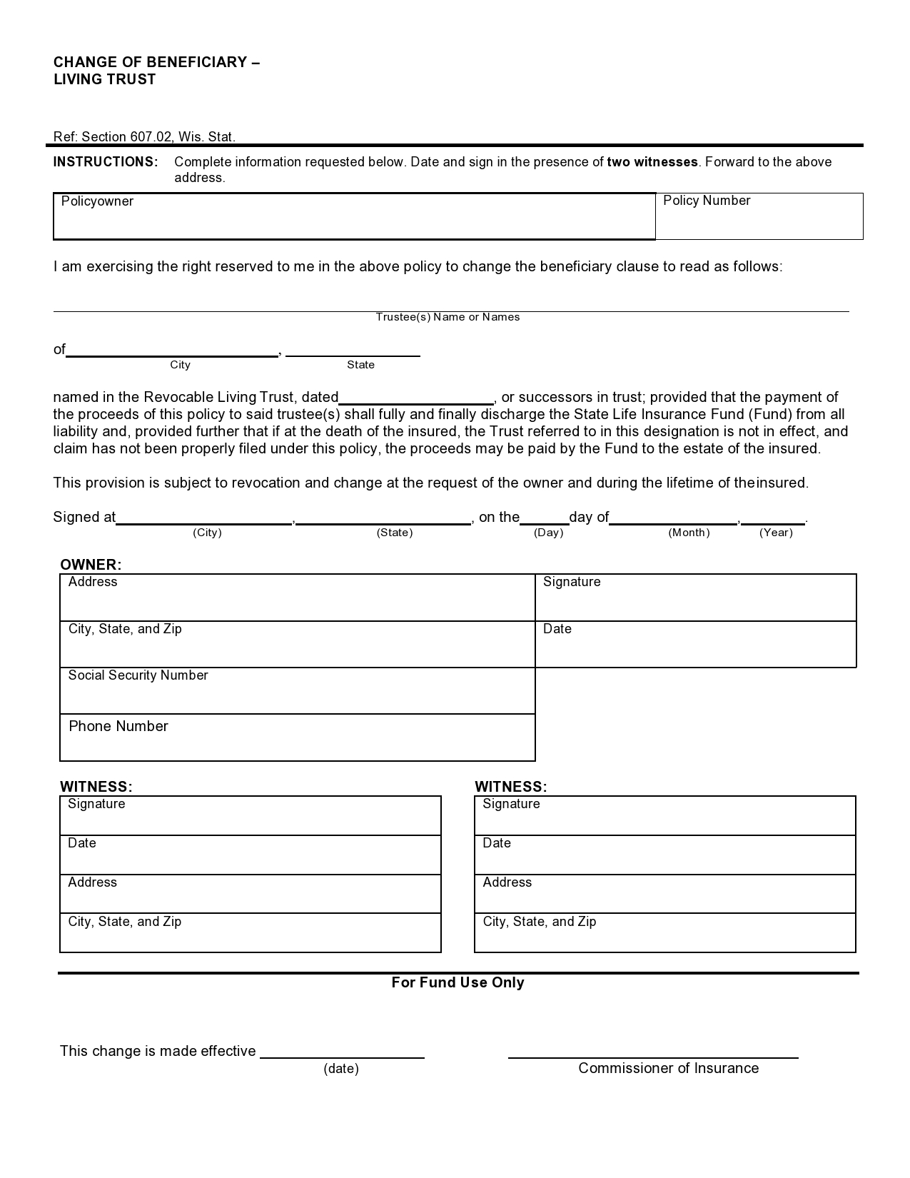 Free Printable Living Trust Forms Pdf
