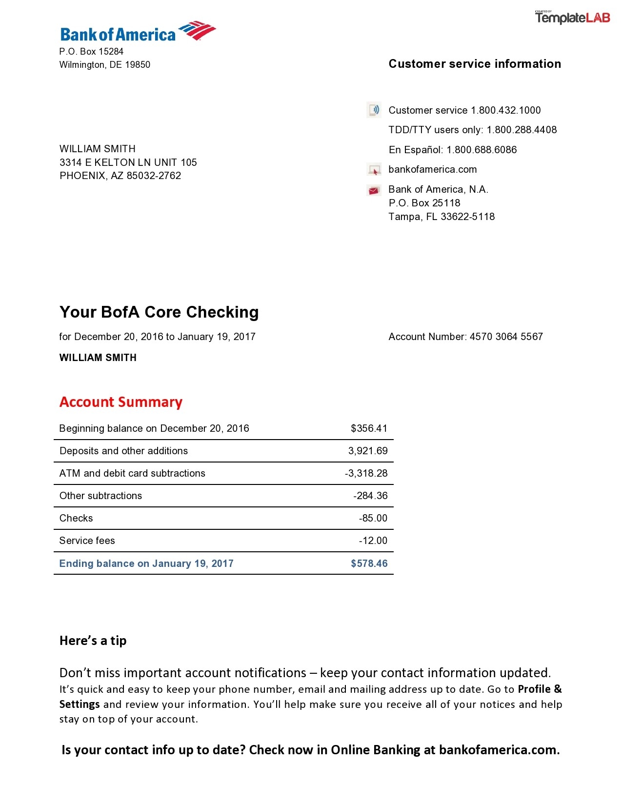 35 Editable Bank Statement Templates FREE TemplateLab