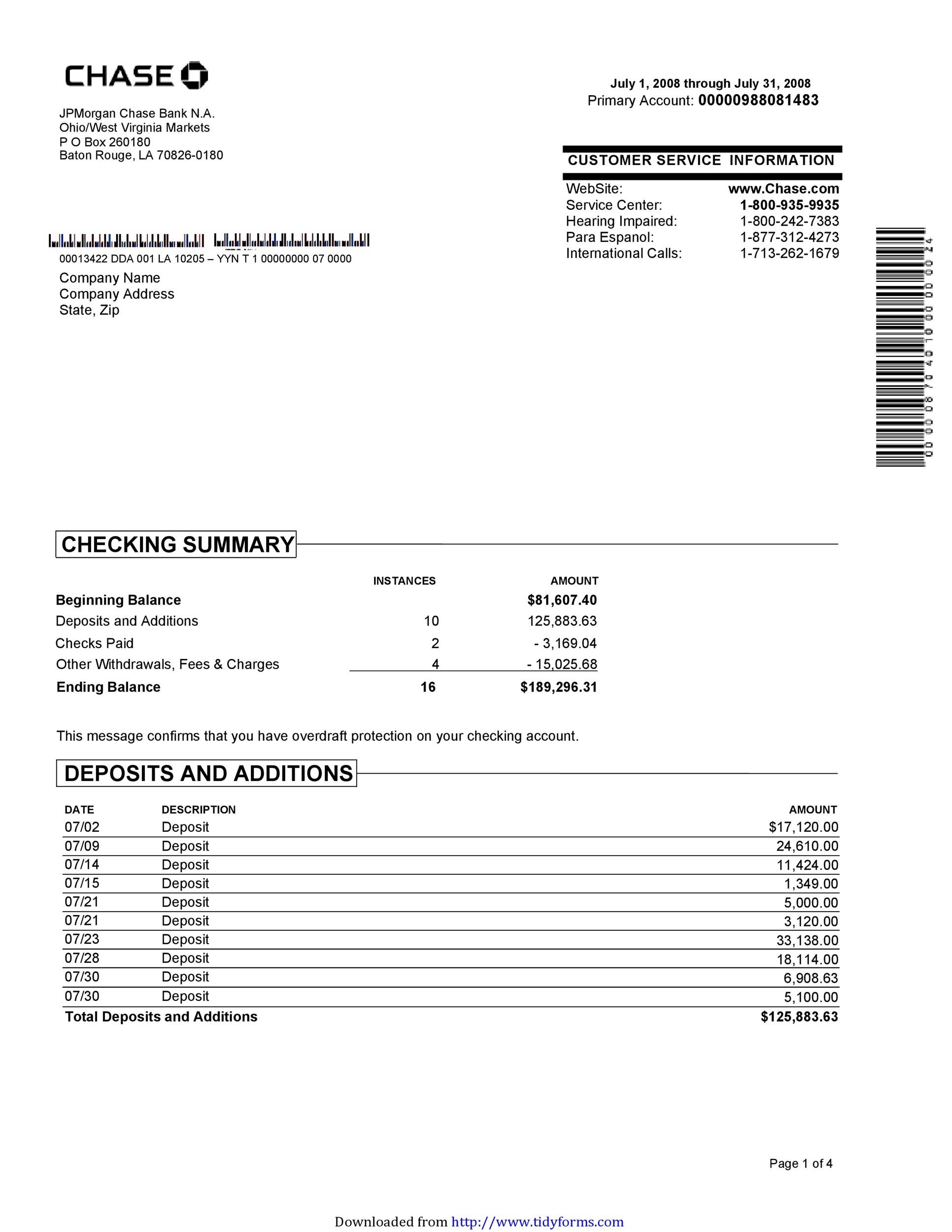 35 Editable Bank Statement Templates FREE TemplateLab