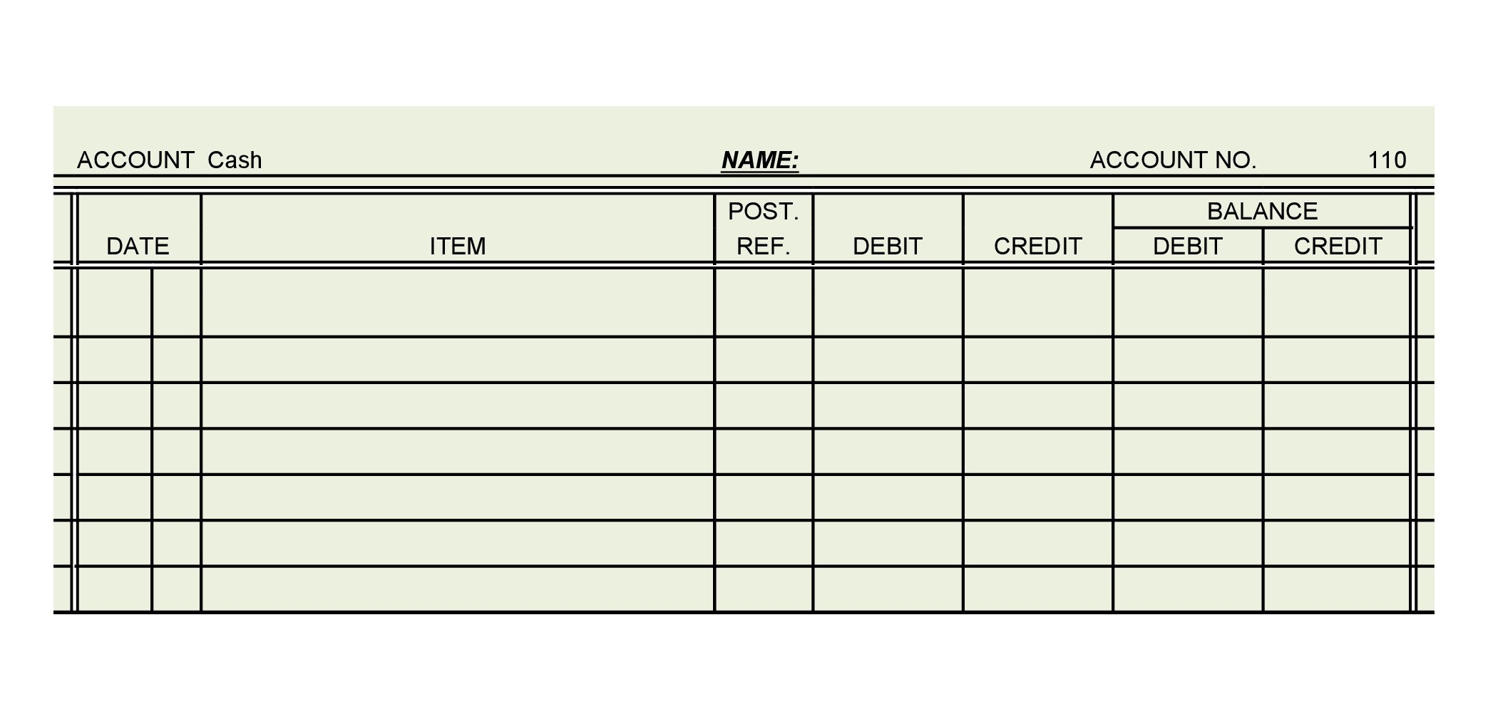 Excel Ledger Template With Debits And Credits