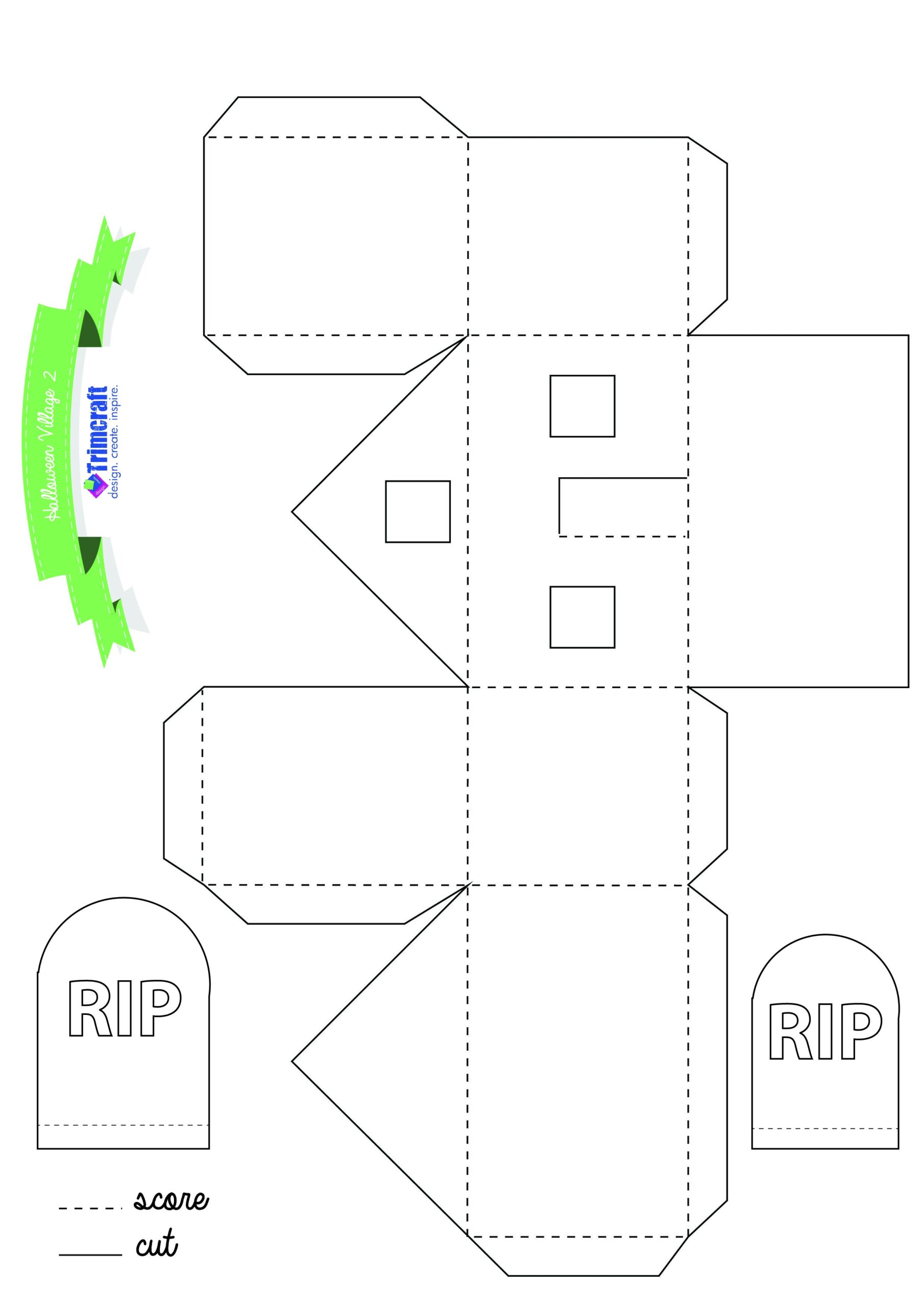 Printable 3D Haunted House Template