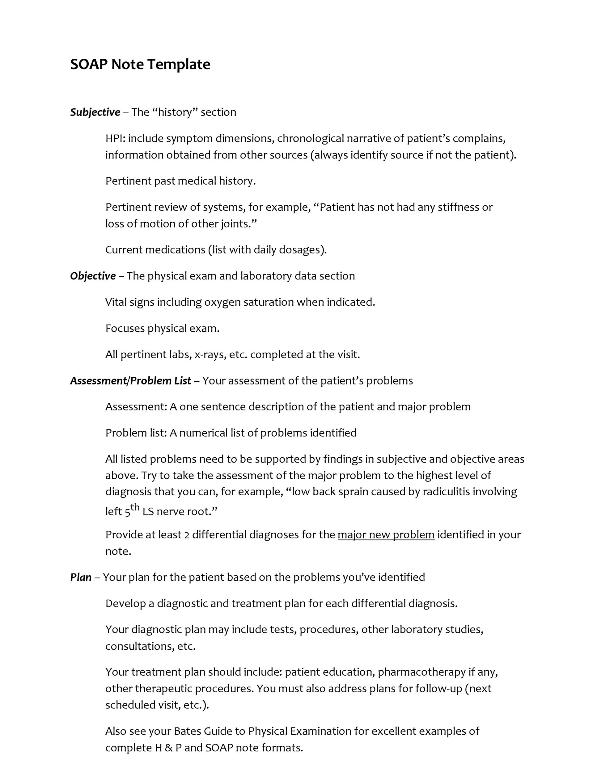 40 Fantastic SOAP Note Examples Templates TemplateLab