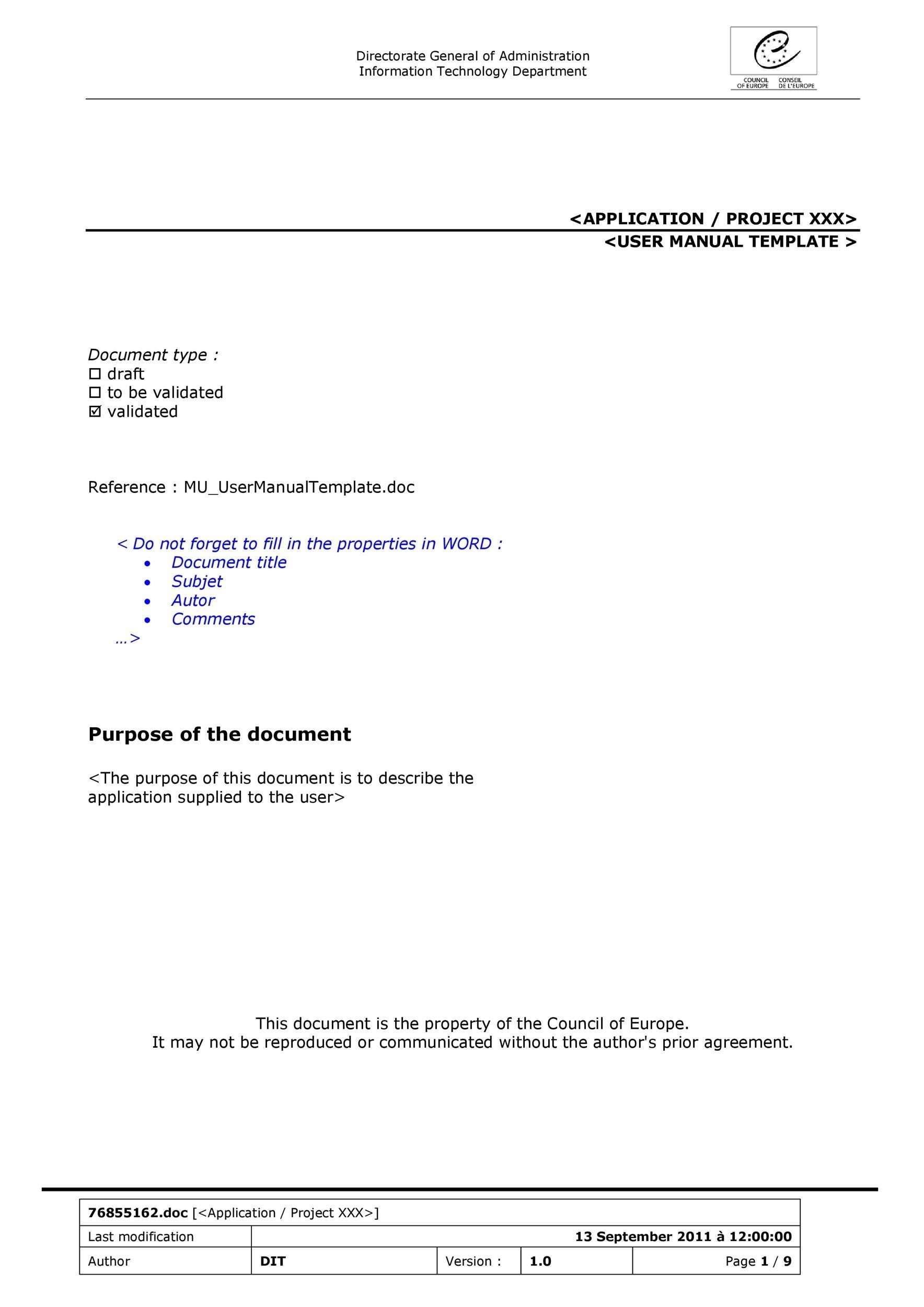 40 Free Instruction Manual Templates Operation User Manual 