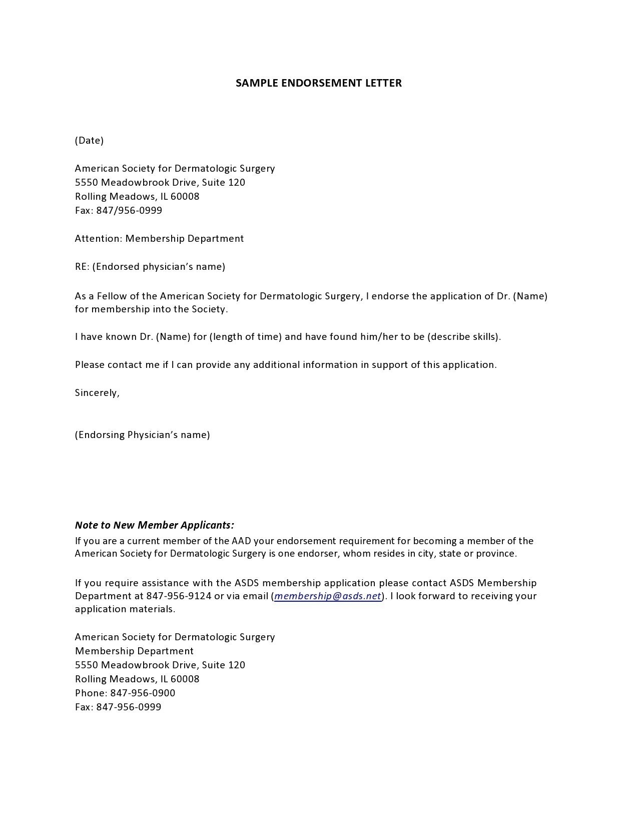 40 Perfect Endorsement Letters Free Examples TemplateLab