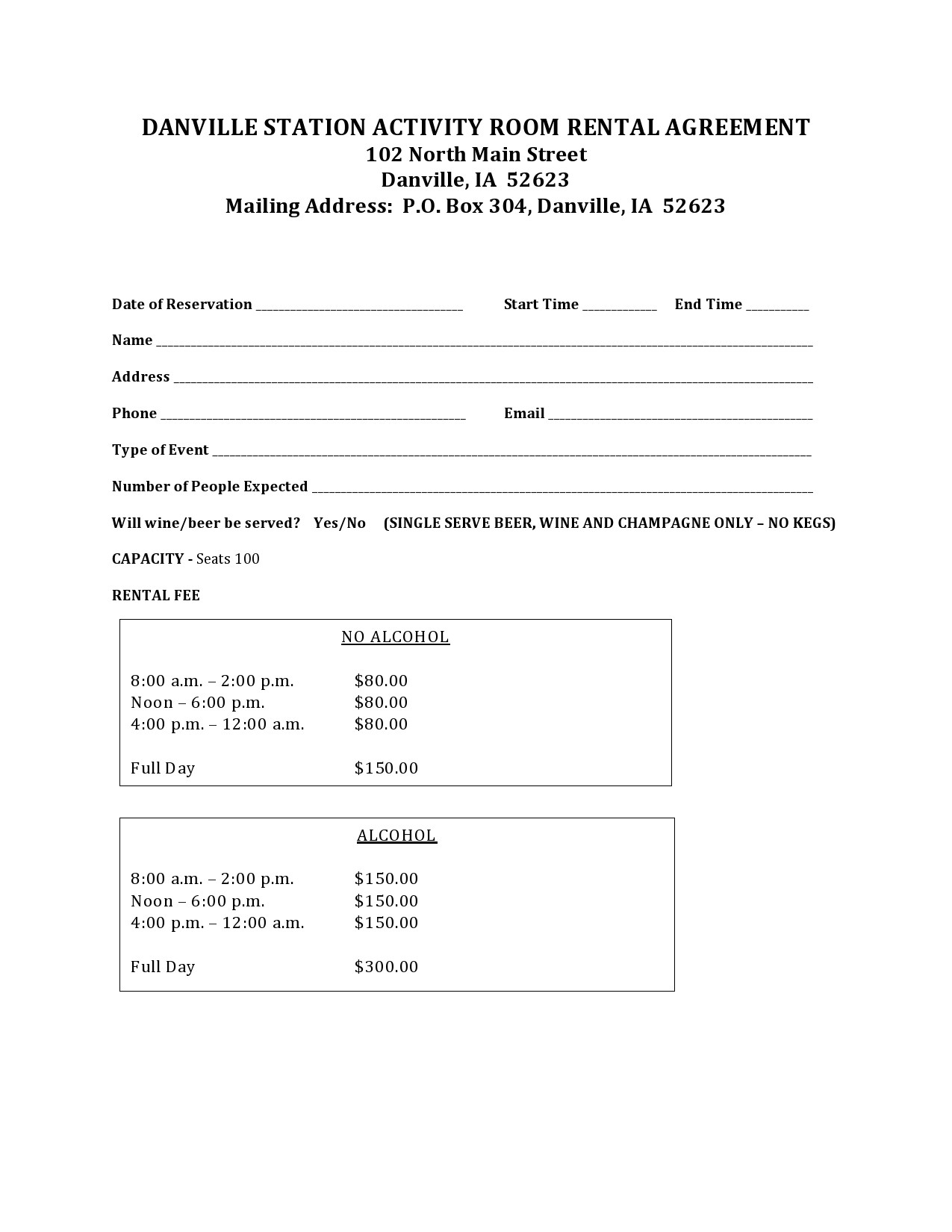 Room Lease Agreement Template Word