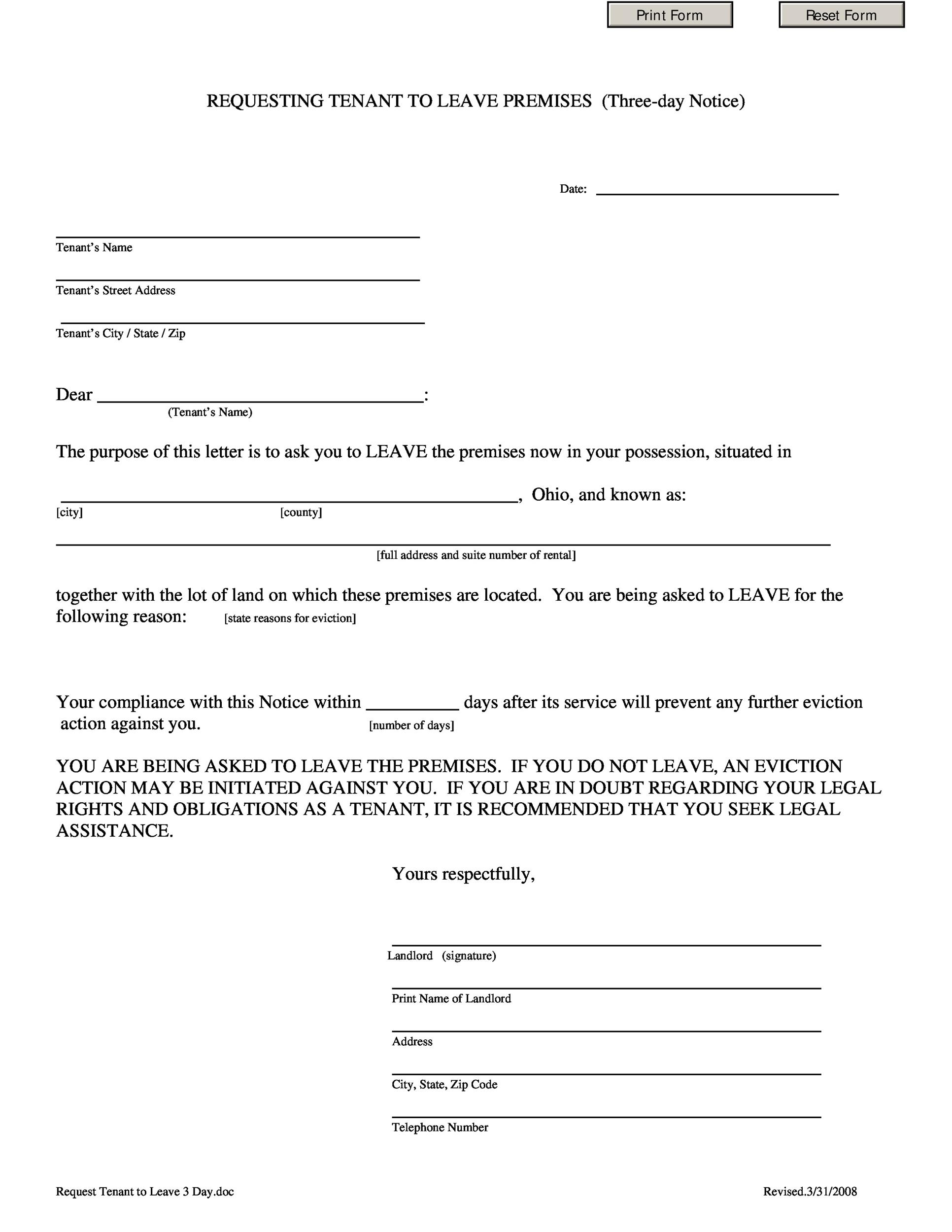 Free Blank Eviction Notice Pdf