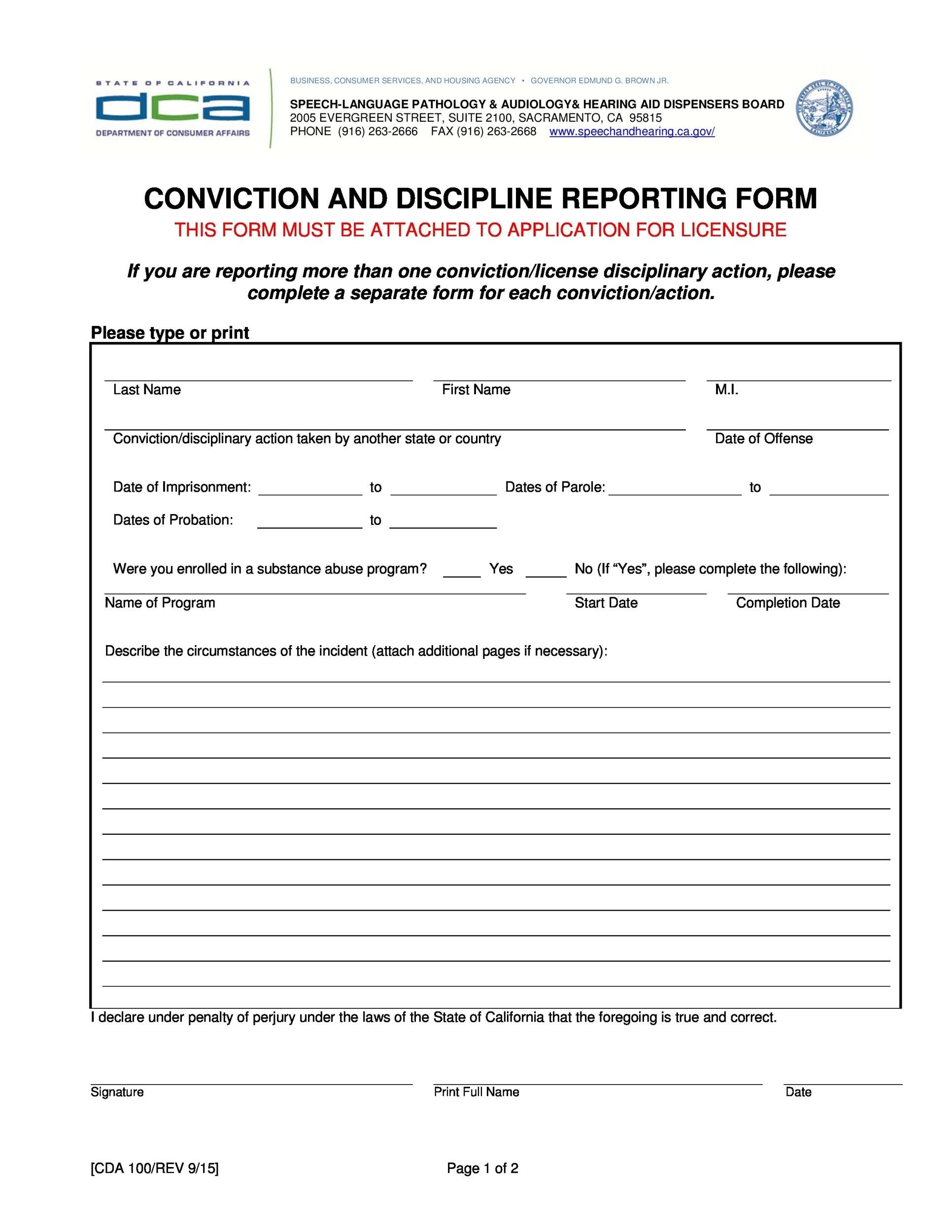 Employee Write Up Form California