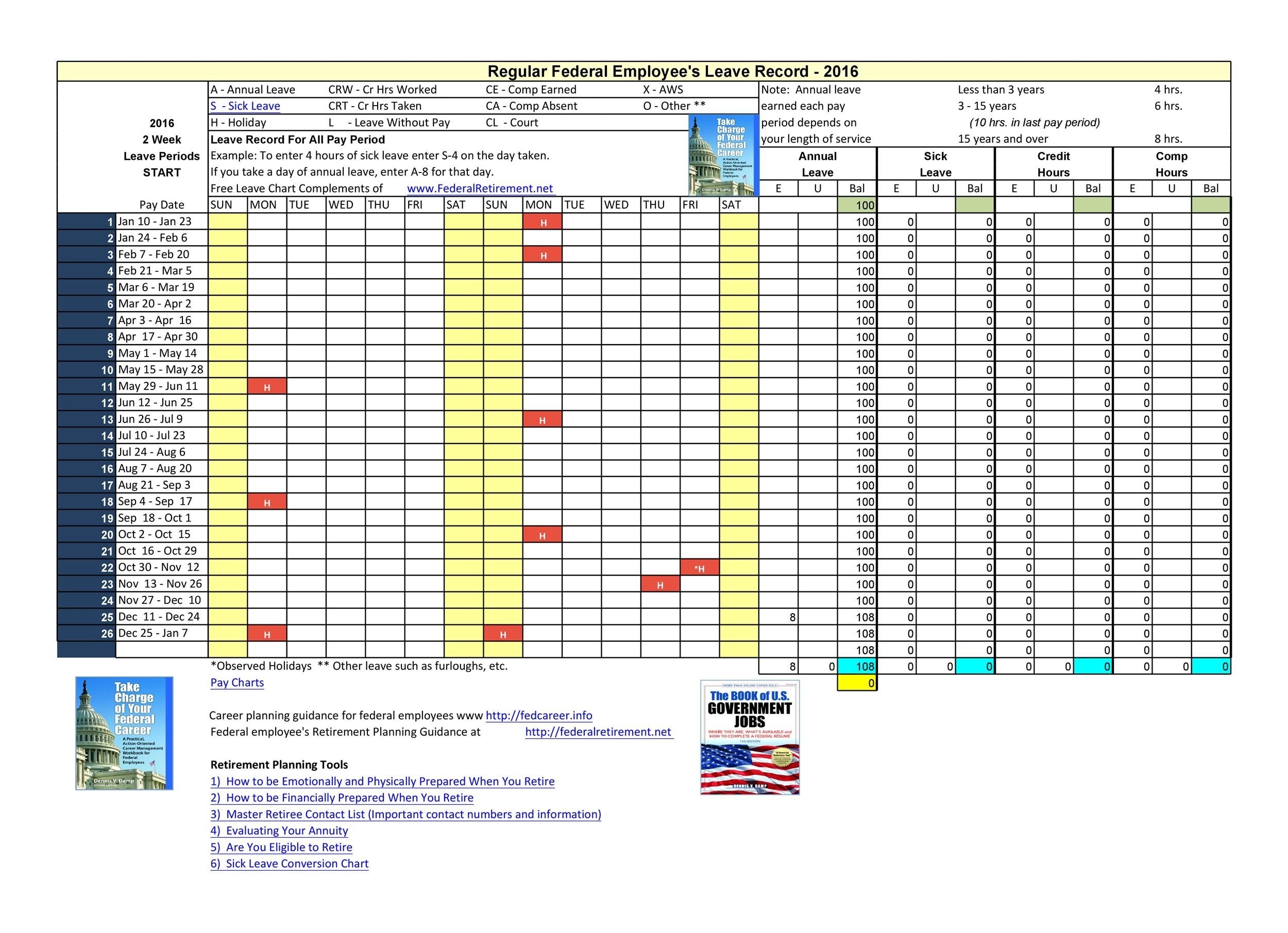 Paid Time Off Excel Template
