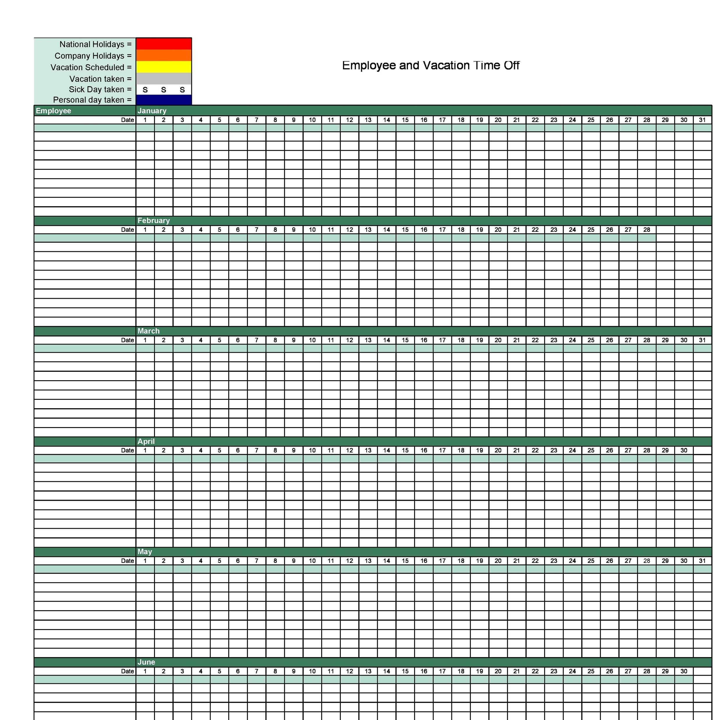 Pto Tracker Excel Template 2023