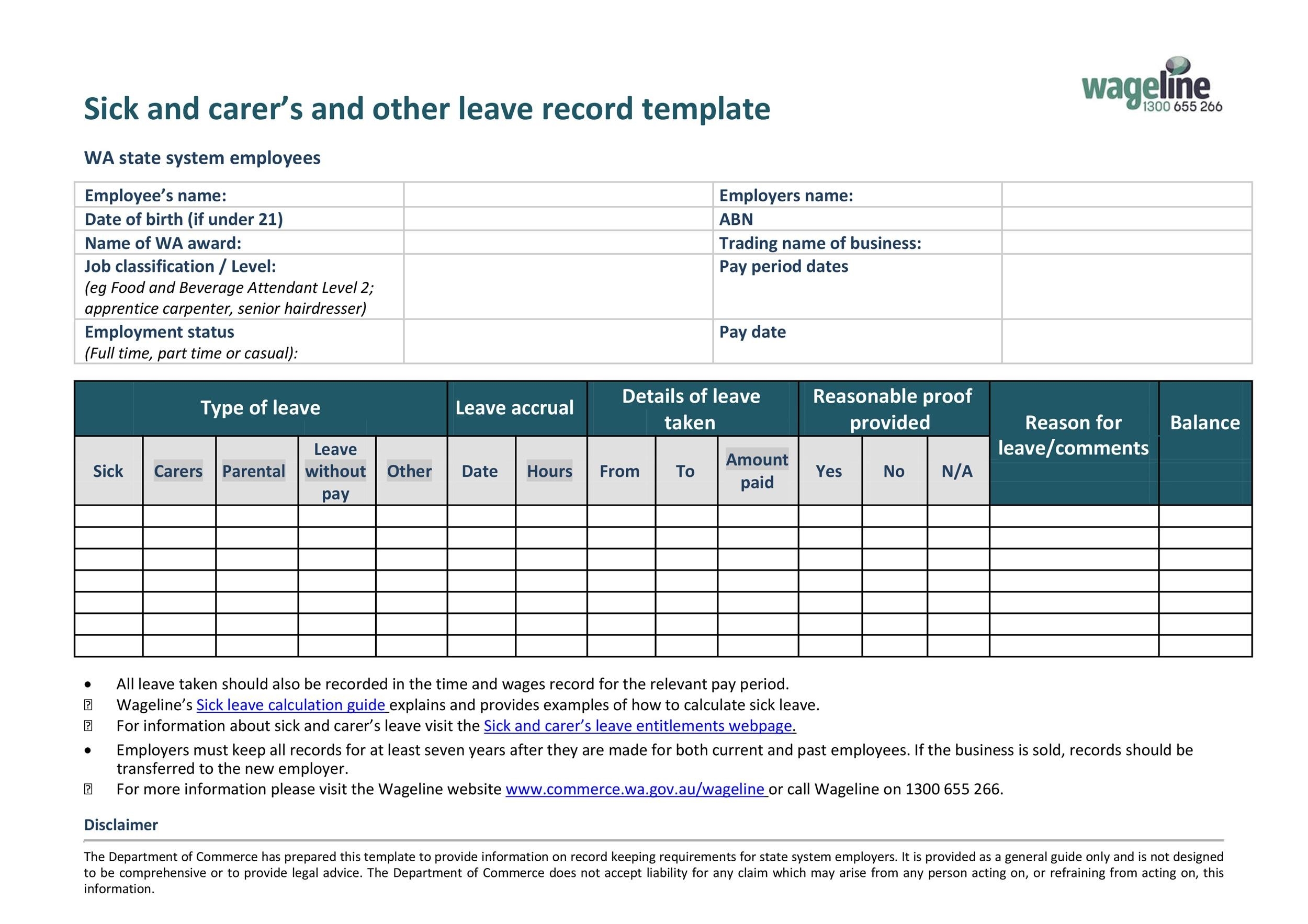 Vacation And Sick Time Tracking Spreadsheet Excel