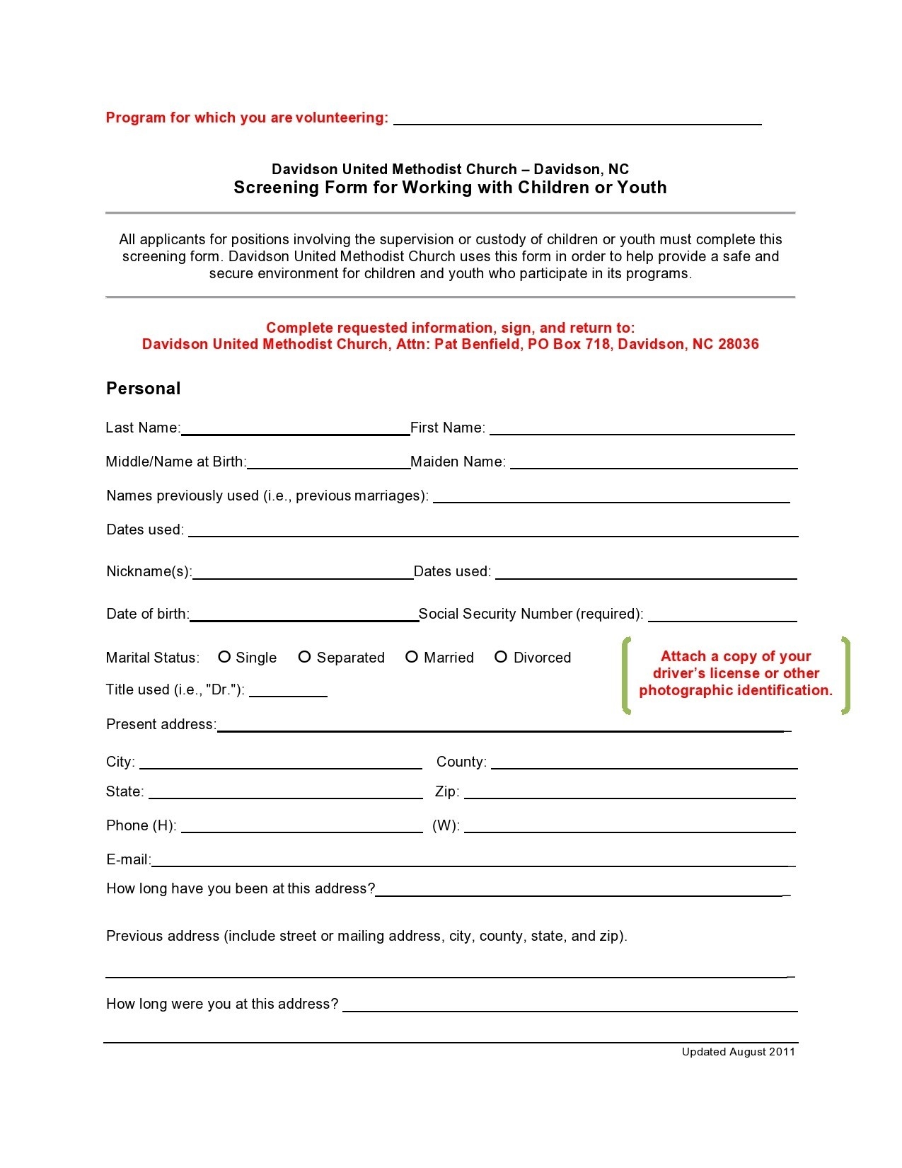 Employment Background Check Authorization Form