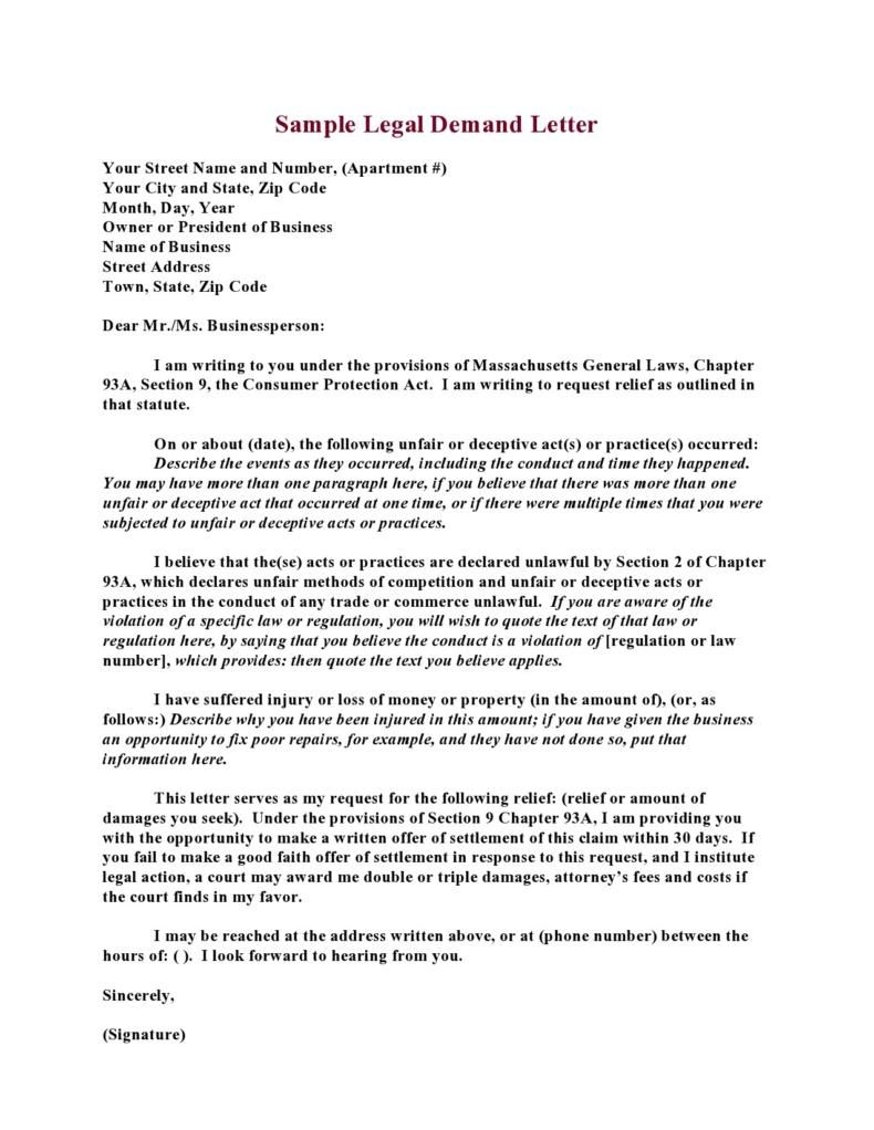 47 Professional Legal Letter Formats Templates TemplateLab