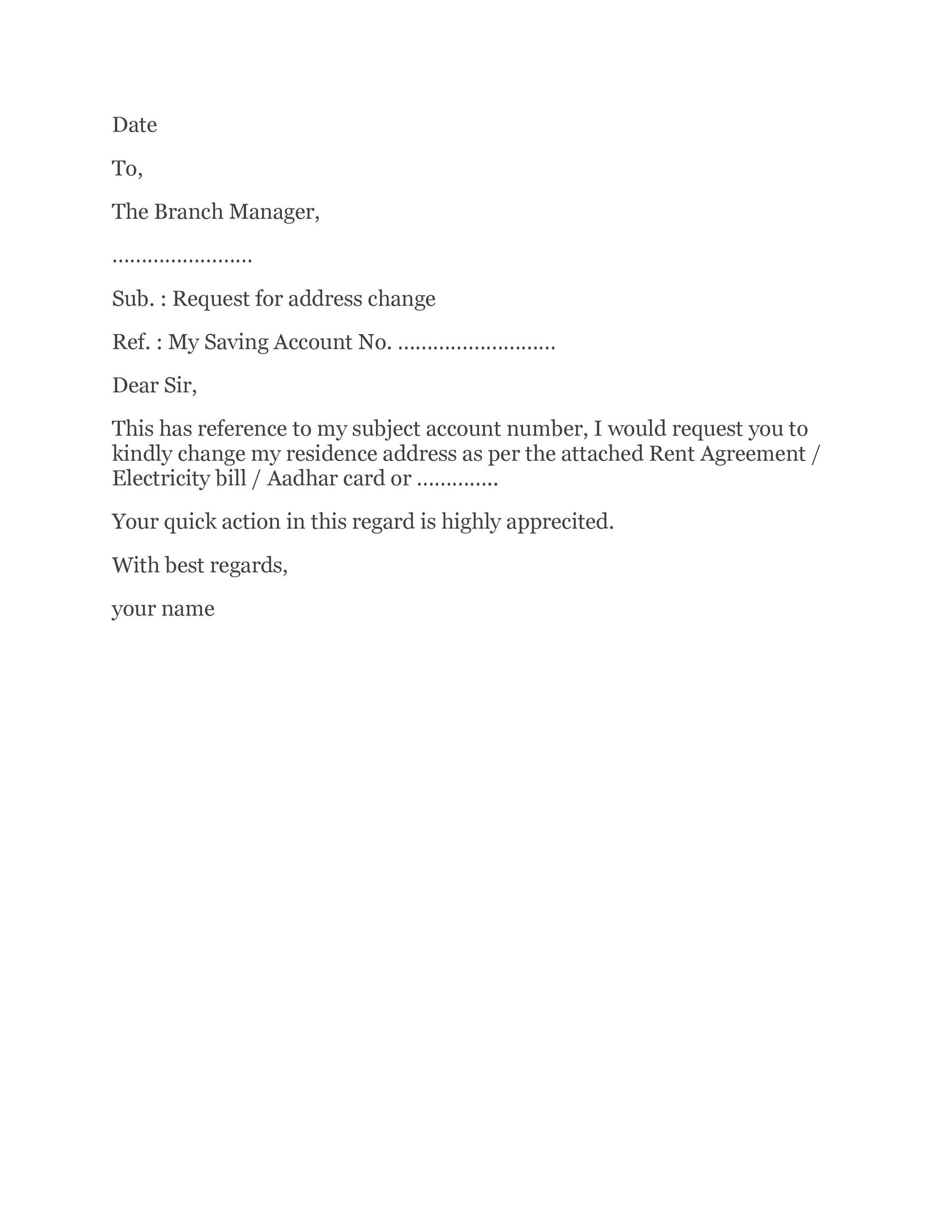 49 Best Change Of Address Letters 100 Free TemplateLab
