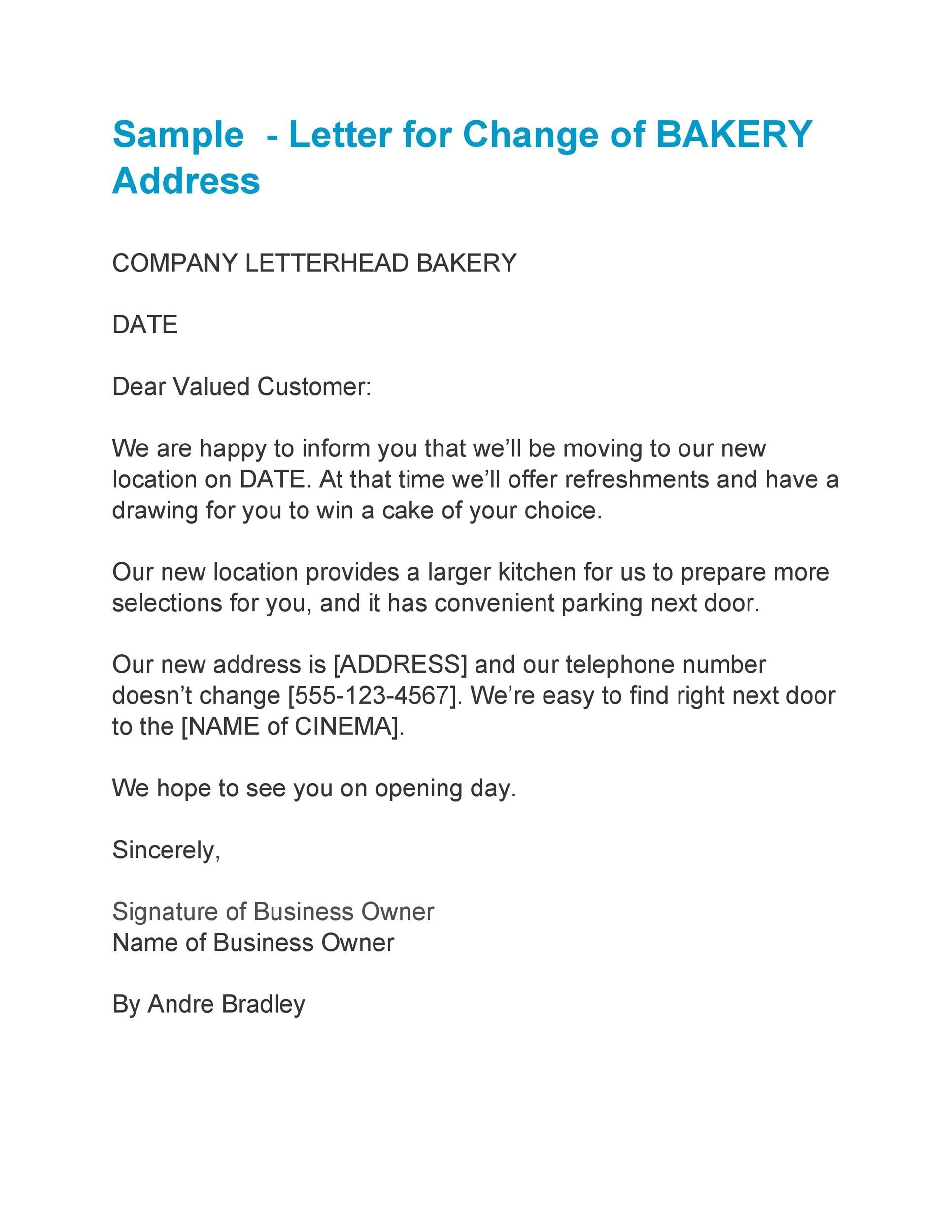 49 Best Change Of Address Letters 100 Free TemplateLab